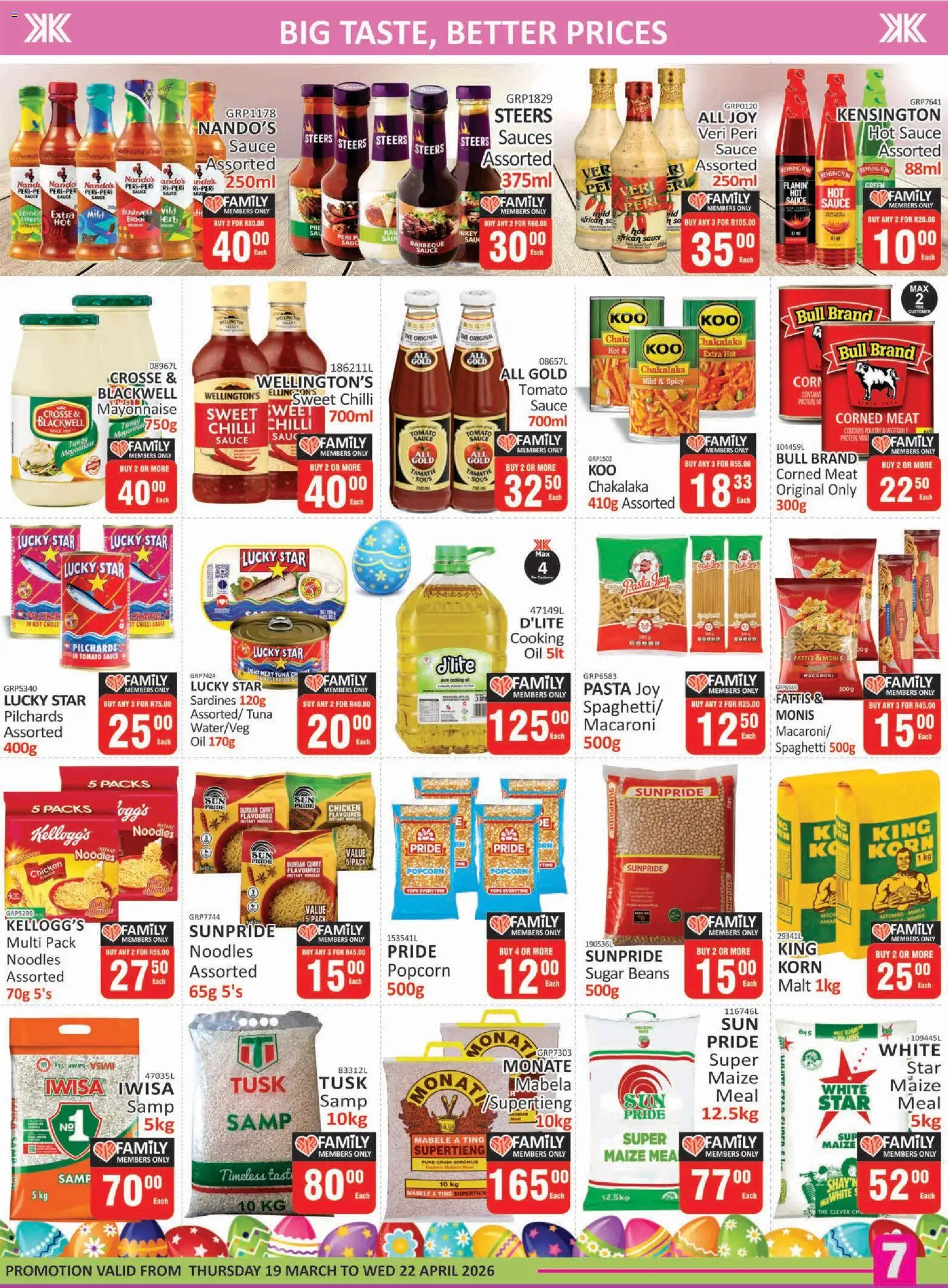 New KIT KAT Cash & Carry catalogue – valid from 19.03.2026 | Page: 7 | Products: Pilchards, Corn, Beans, Mayonnaise