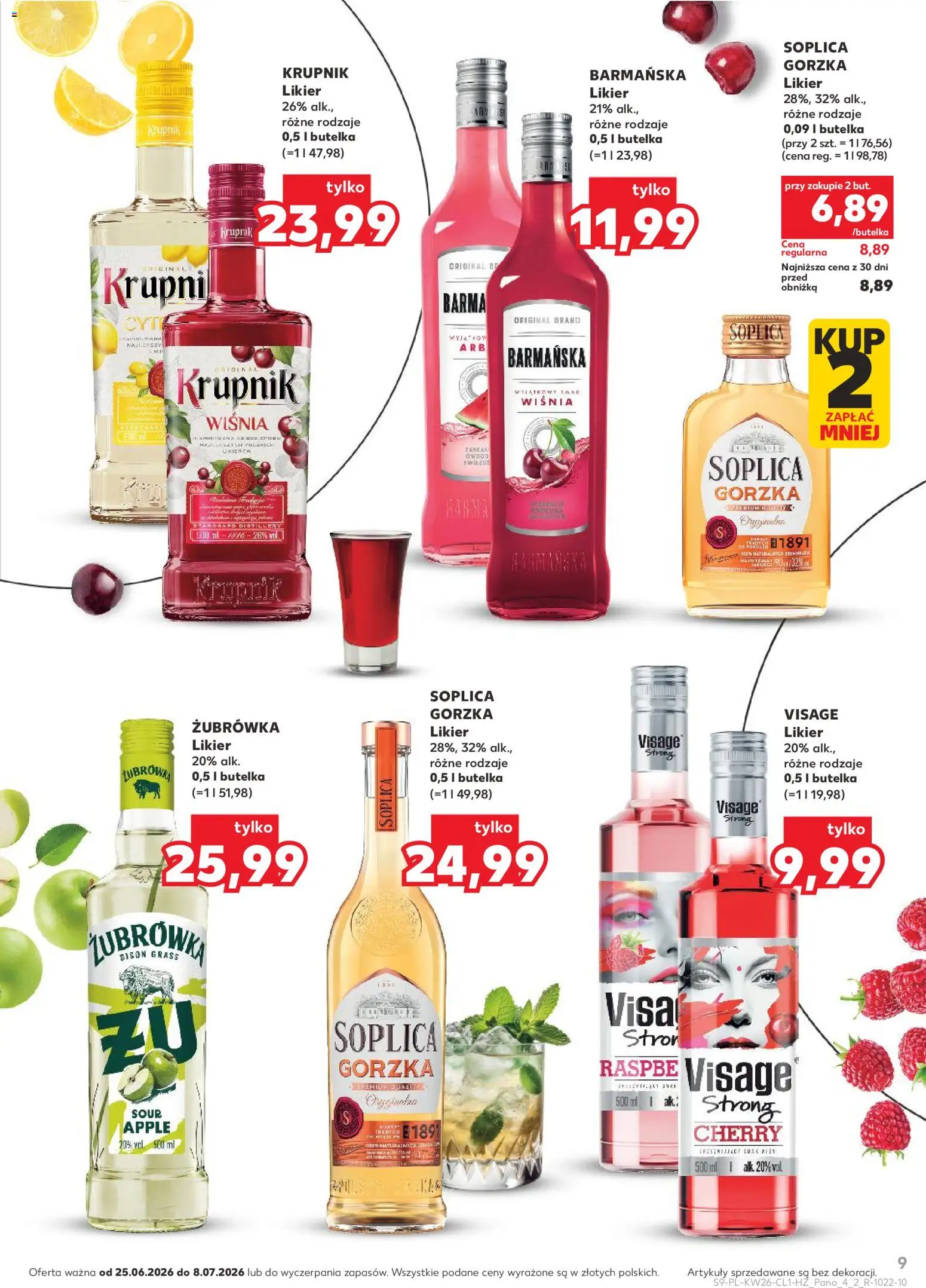 Kaufland Polsko leták - Barek od 25.06.2026 | Strana: 9 | Produkty: Apple, Zubrowka