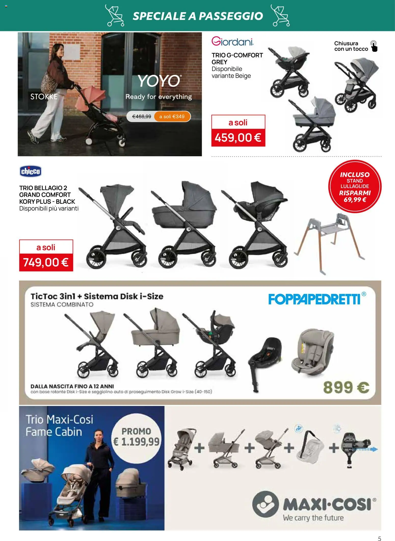 Volantino Prenatal del 20/08/2026 | Pagina: 5 | Prodotti: Spugna, Jeans, Passeggino, Seggiolino