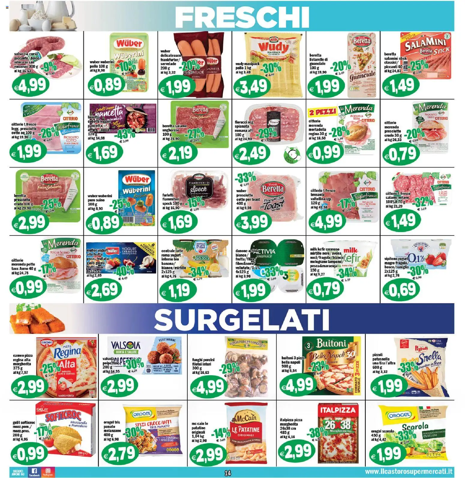 Volantino Il Castoro del 08.05.2026 | Pagina: 14 | Prodotti: Bresaola, Frutta, Latte, Salsiccia