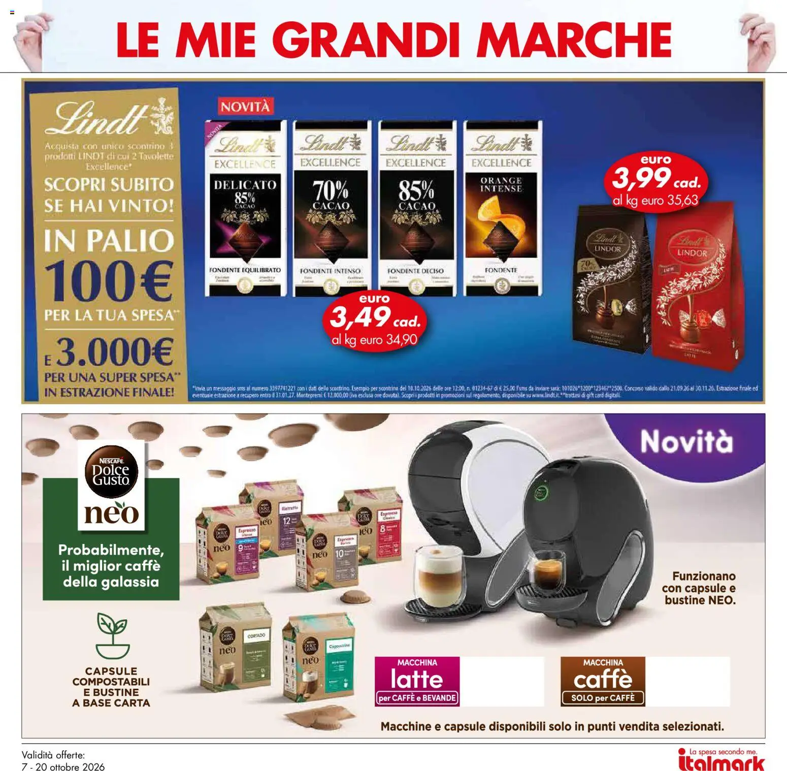 Volantino Italmark del 07/10/2026 | Pagina: 34 | Prodotti: Caffè, Bevande, Latte, Cacao