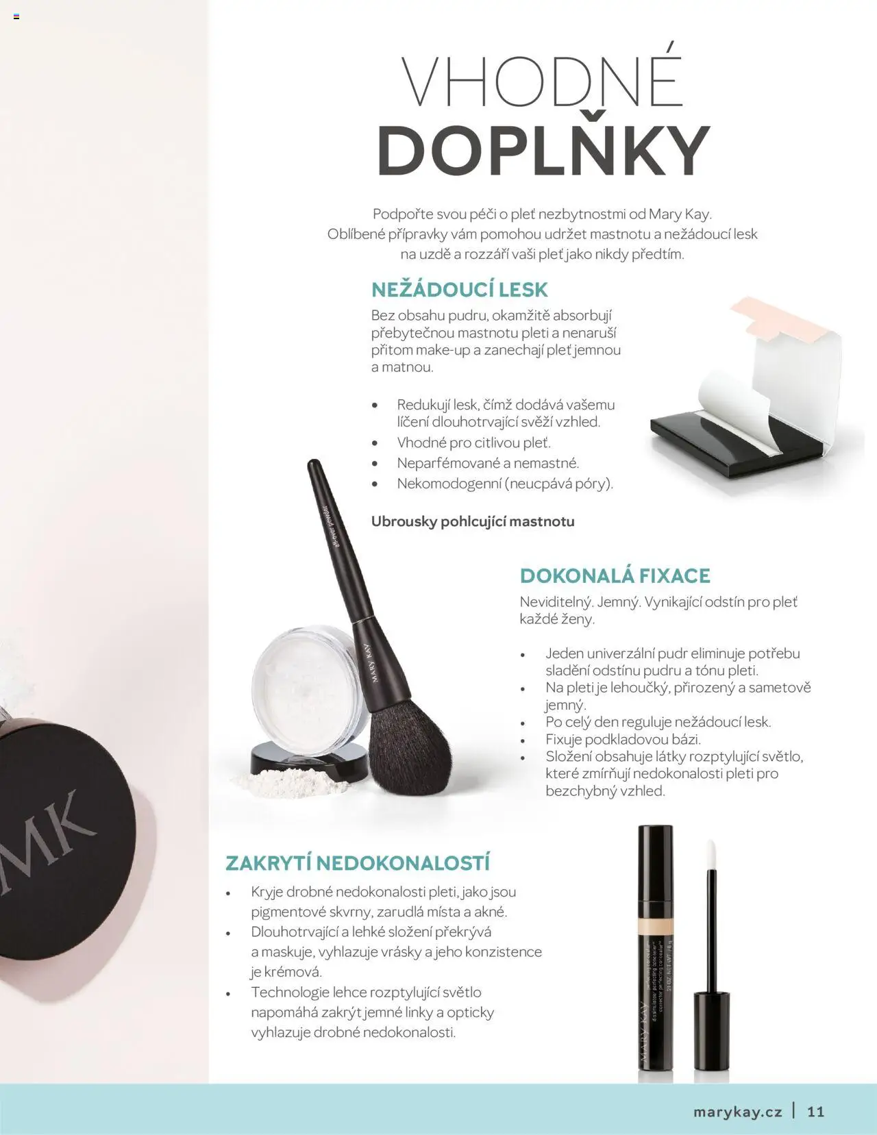 Mary Kay katalog - Clear Proof® Péče o pleť od 16.03.2025 | Strana: 11 | Produkty: Makeup, Ubrousky, Make-up, Pudr