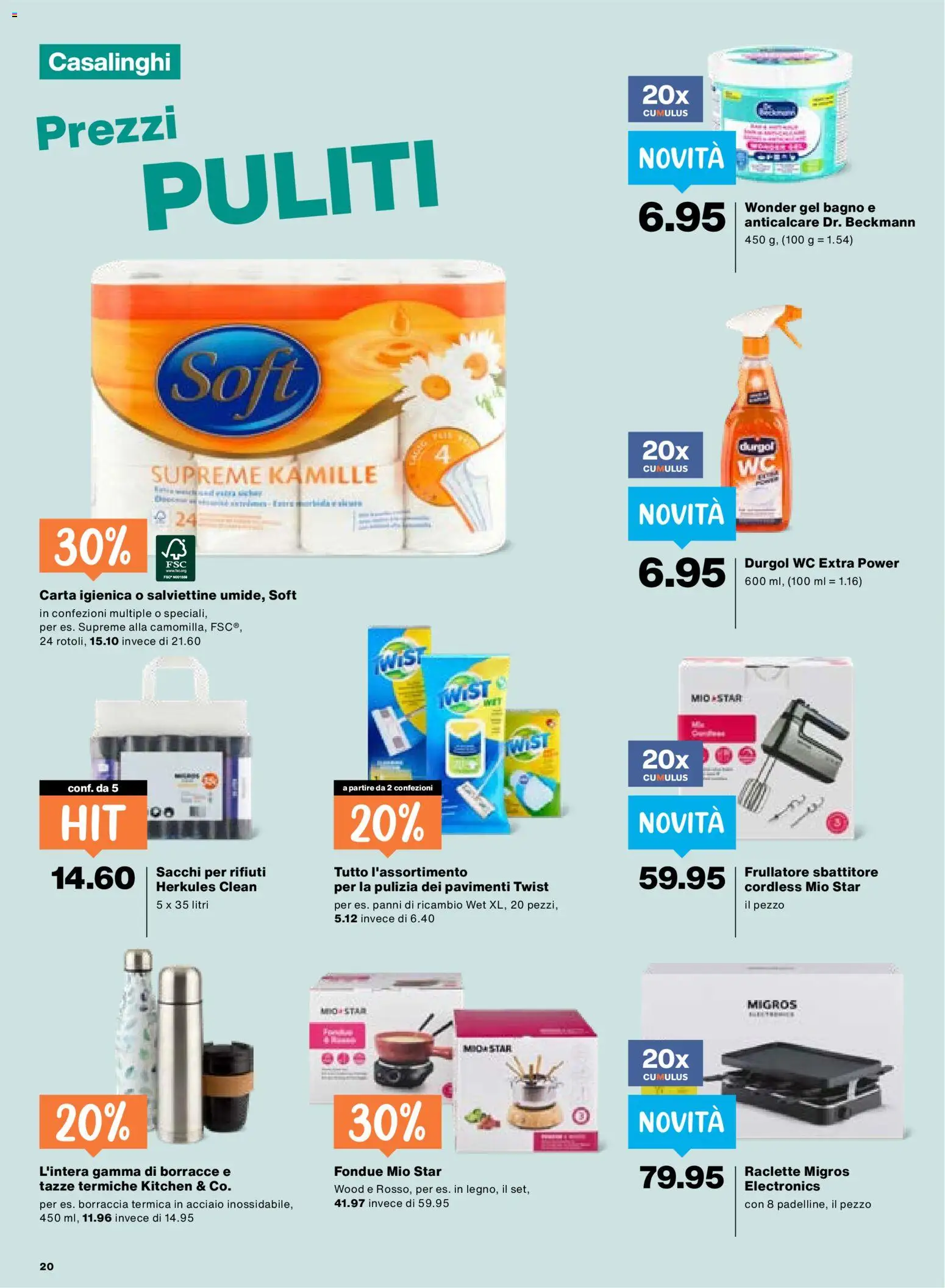 Migros aktionen IT – gültig ab 22.10.2026 | Seite: 20 | Produkte: Raclette, Fondue, Mixer, Grill