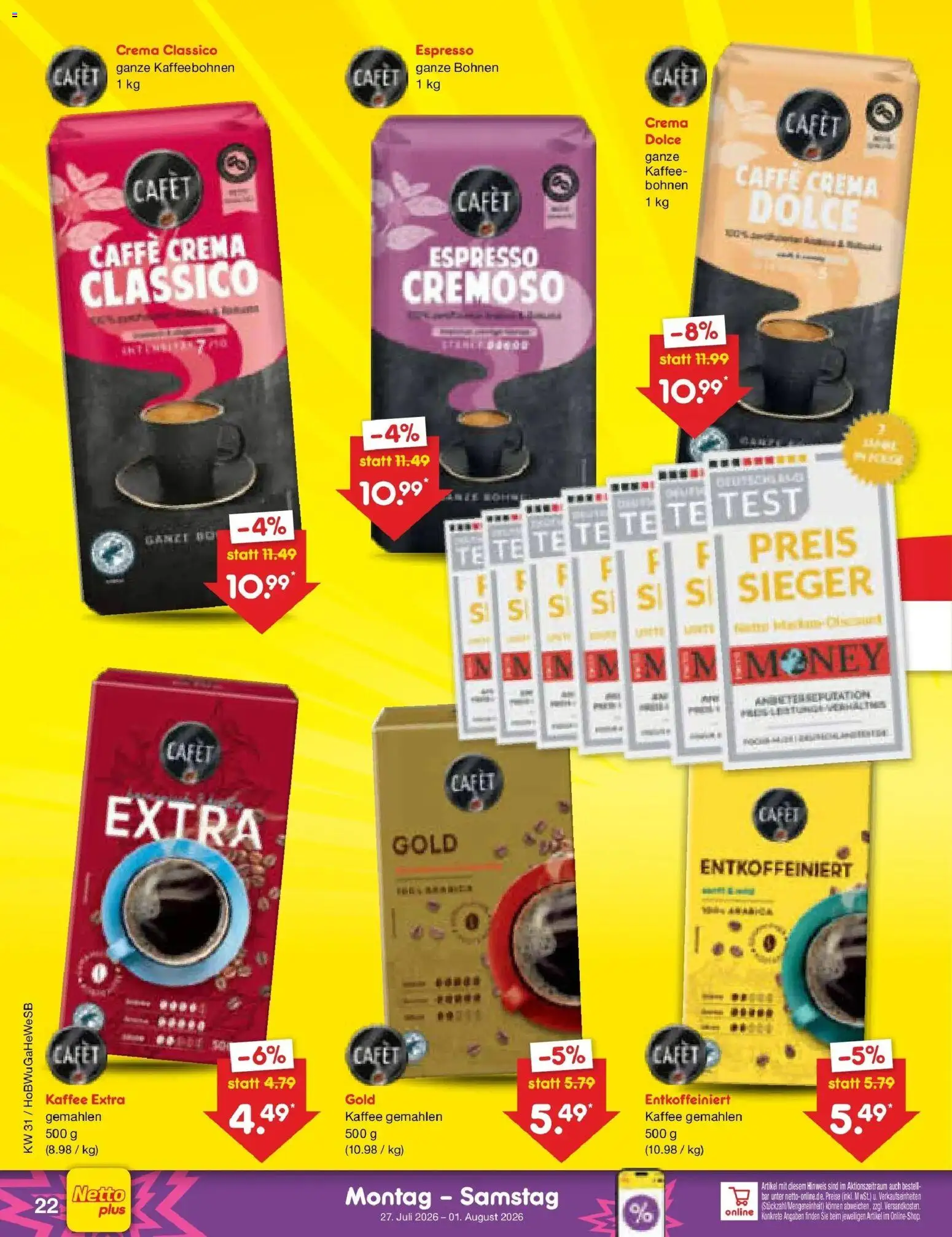 Netto Marken-Discount Prospekt Bielefeld – gültig ab 27.07.2026 | Seite: 34 | Produkte: Kaffee