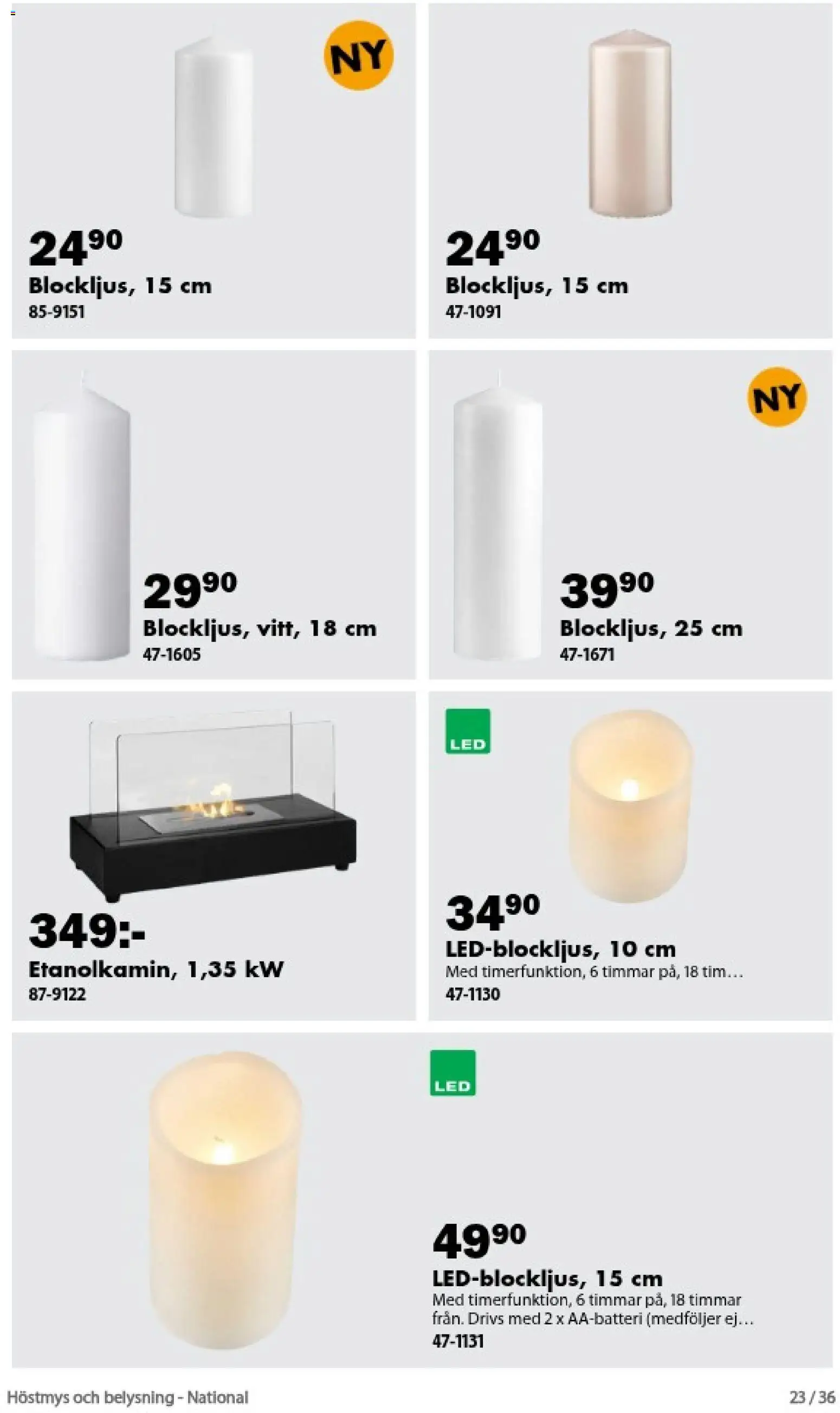 Biltema reklamblad aktuell från 01/09/2026 | Sida: 23 | Produkter: Belysning