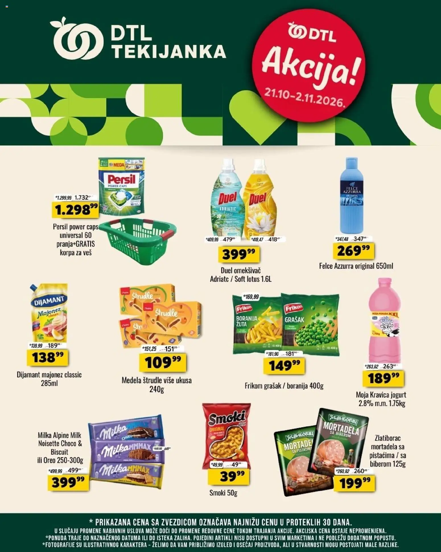 Tekijanka katalog - važi od 21.10.2026 | Strana: 1 | Proizvode: Oreo, Korpa za veš, Mortadela, Persil