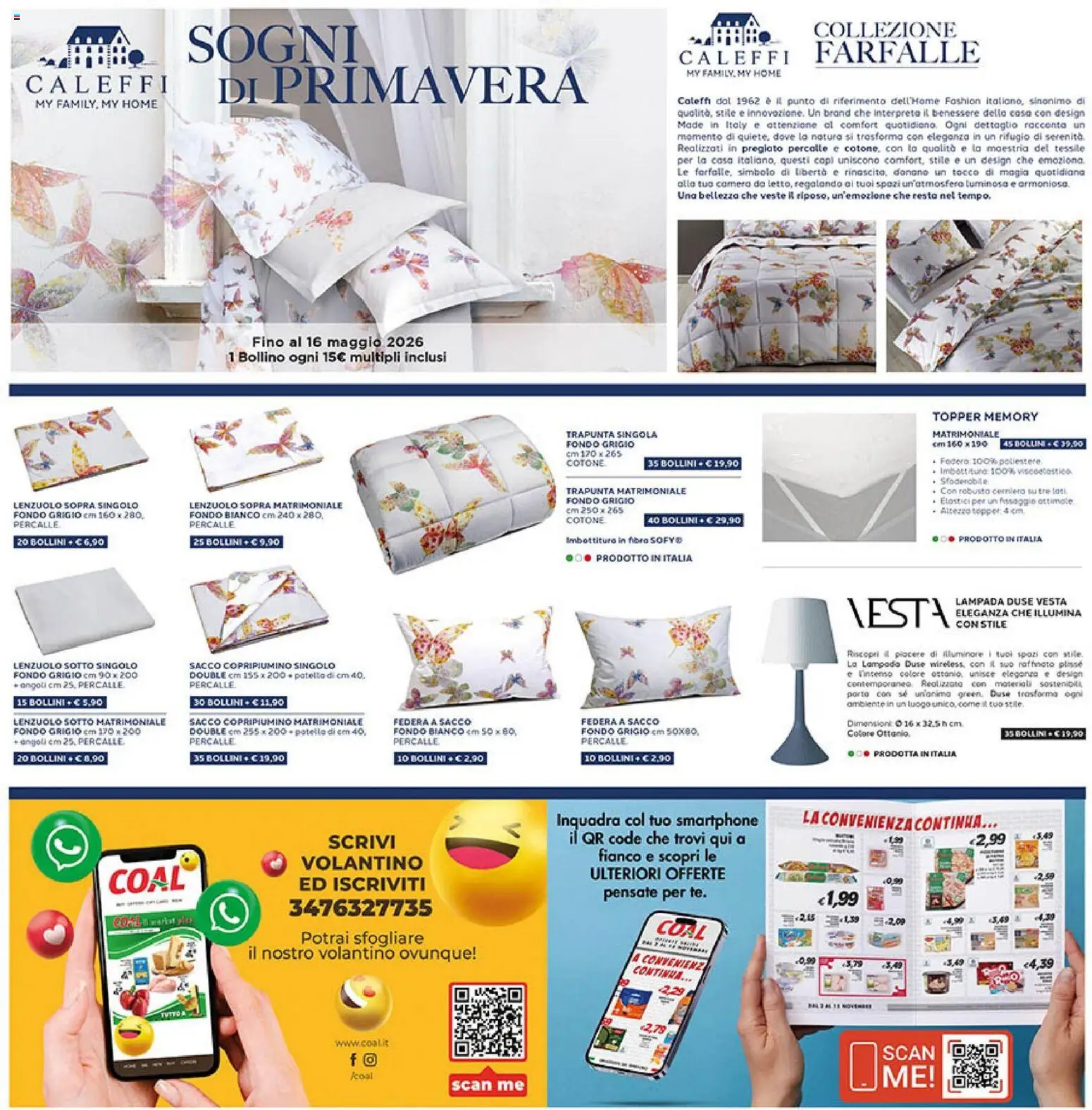 Volantino Coal del 07.05.2026 | Pagina: 32 | Prodotti: Copripiumino, Smartphone, Lampada, Elastici