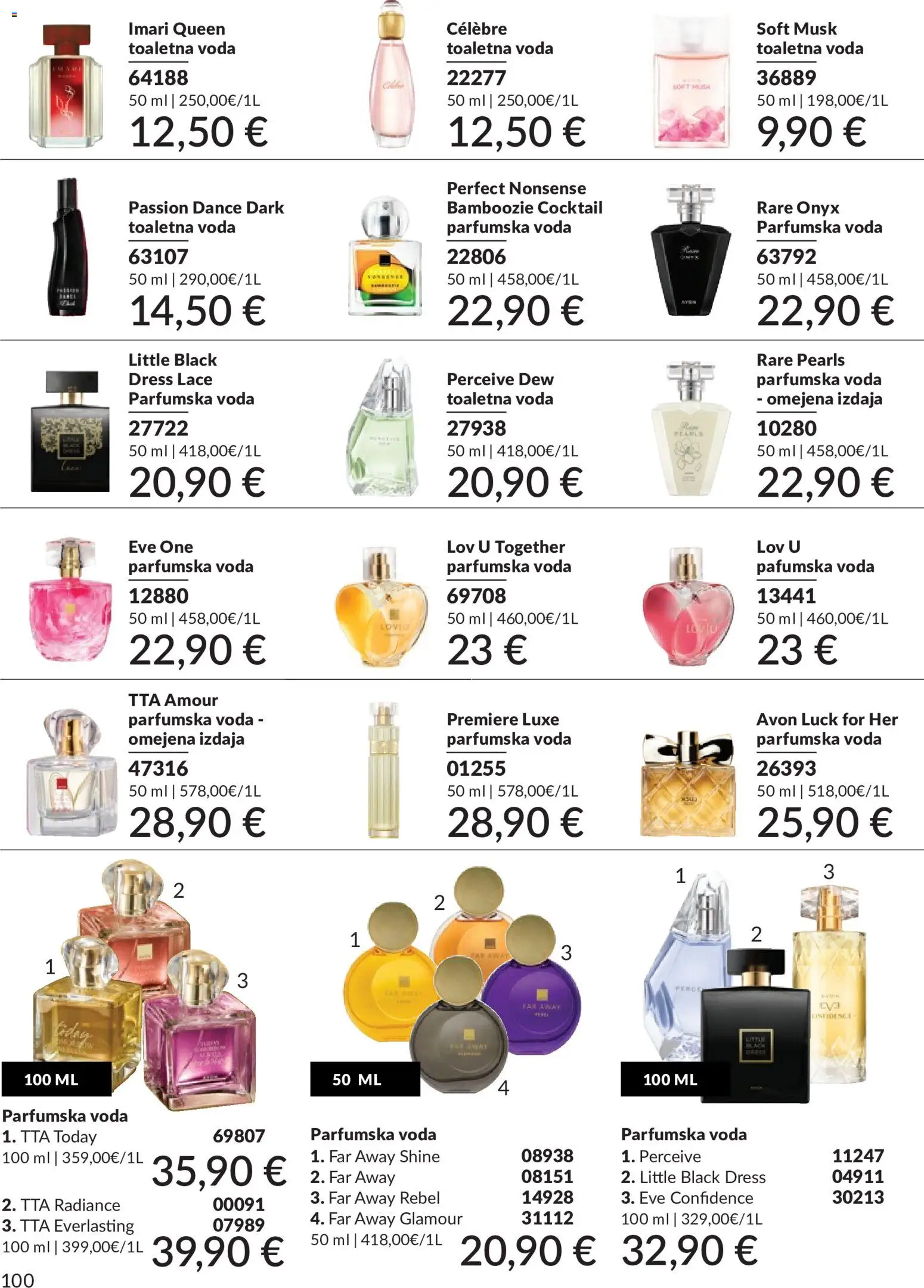 Novi Avon katalog ponudbe – veljaven od 01.05.2026 | Stran: 100 | Izdelki: Voda, Toaletna voda, Parfumska voda