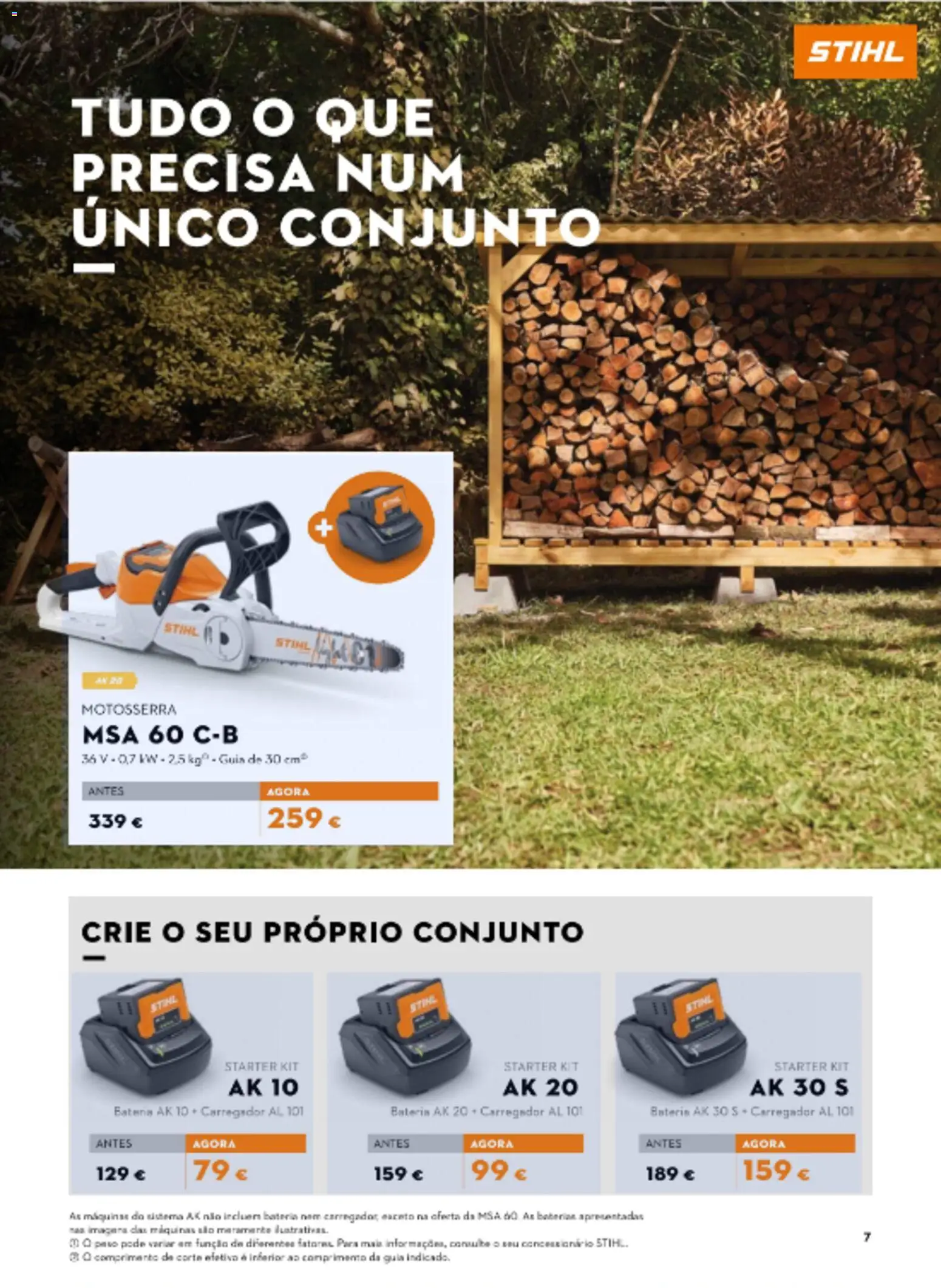 Stihl Outono Catálogo │ válido de 28/09/2026 | Página: 7 | Produtos: Baterias, Motosserra, Bateria