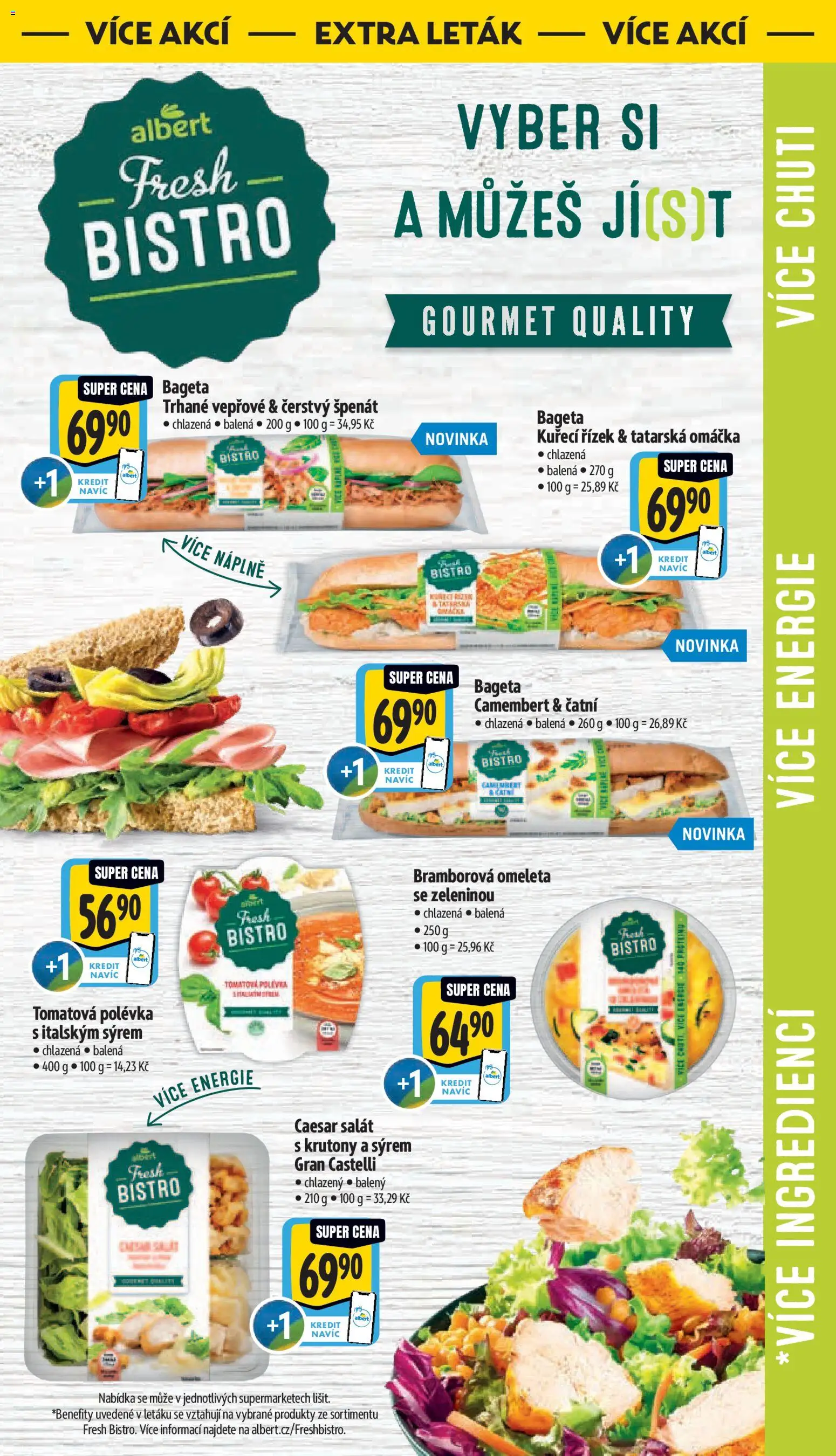 Albert leták - Supermarket od 22.07.2026 | Strana: 37 | Produkty: Gourmet, Salát, Špenát, Bageta