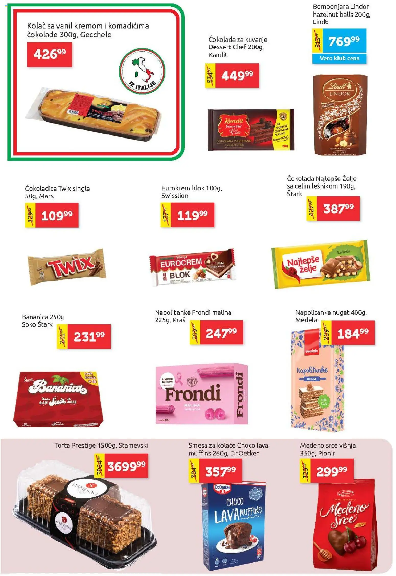 SuperVERO katalog - važi od 20.08.2026 | Strana: 16 | Proizvode: Čokolada za kuvanje, Lindt, Čokoladica, Torta