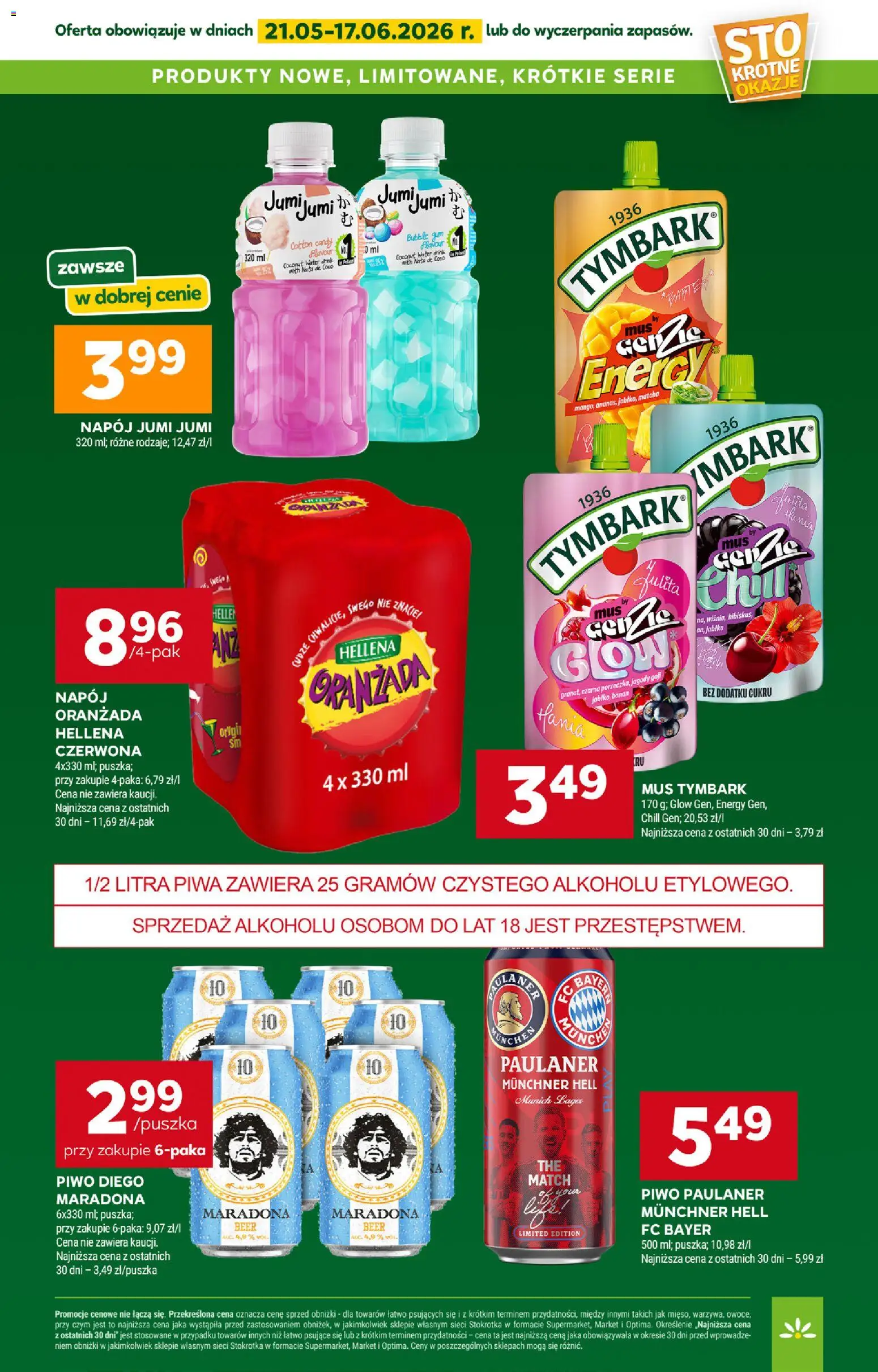 Stokrotka gazetka - Market od 21.05.2026 | Strona: 26 | Produkty: Jagody, Stokrotka, Piwo, Banan