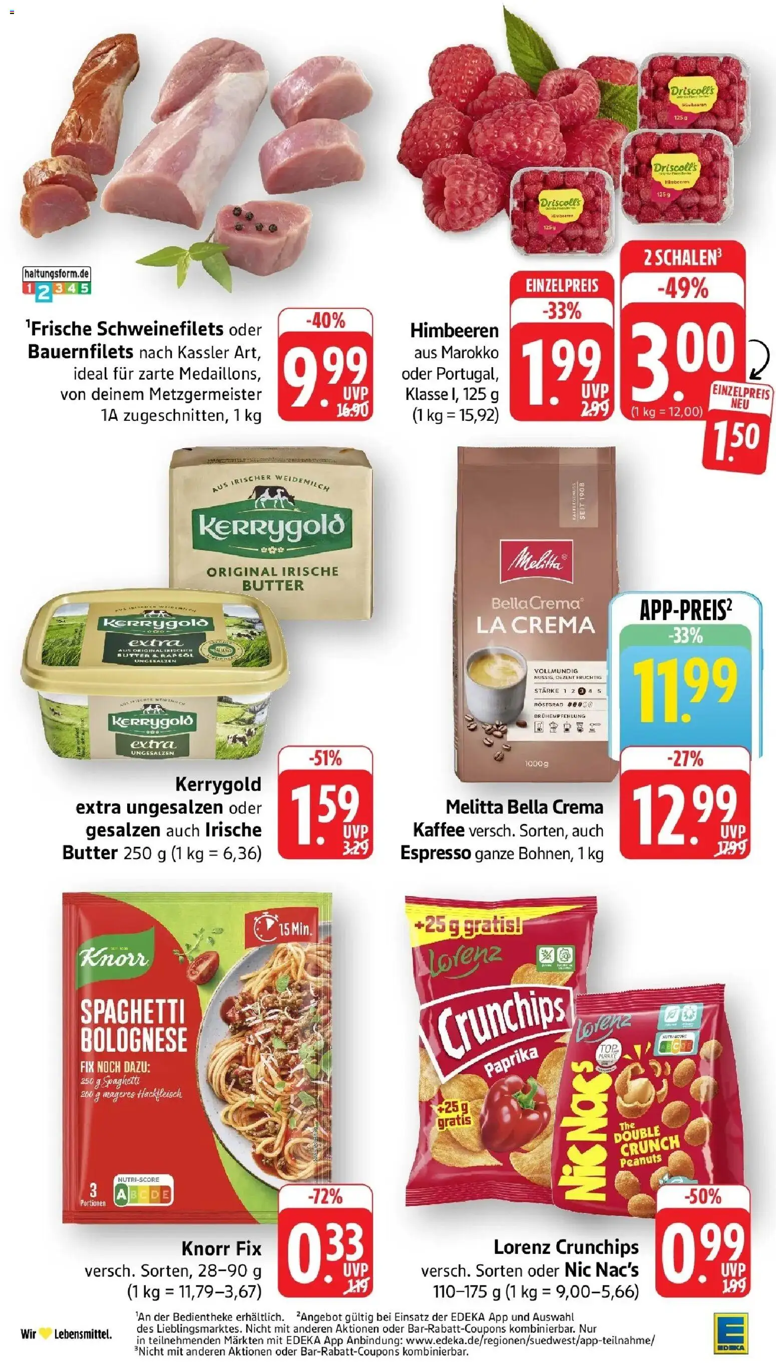 Edeka Prospekt Möglingen (ab 26.10.2026) » Angebote Online | Seite: 2 | Produkte: Himbeeren, Rapsöl, Knorr, Lorenz crunchips