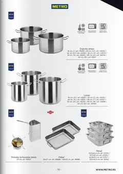 Metro katalog Horeca Profesionalna oprema - pregled Metro kataloga - važi od 10.07.2026 | Strana: 73