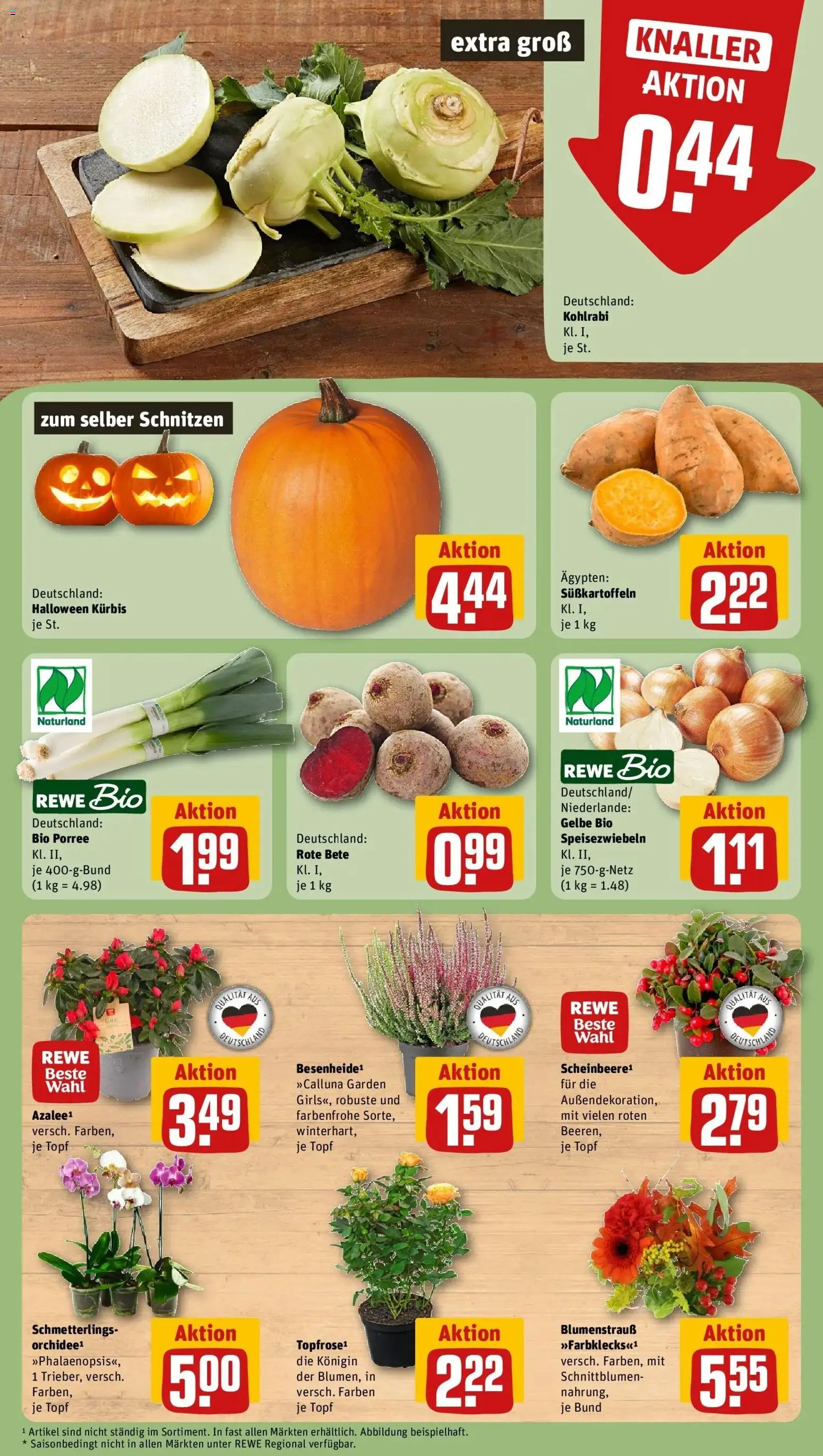 REWE Prospekt ab 12.10.2026 zum Blättern » Angebote | Seite: 5 | Produkte: Kohlrabi, Kürbis