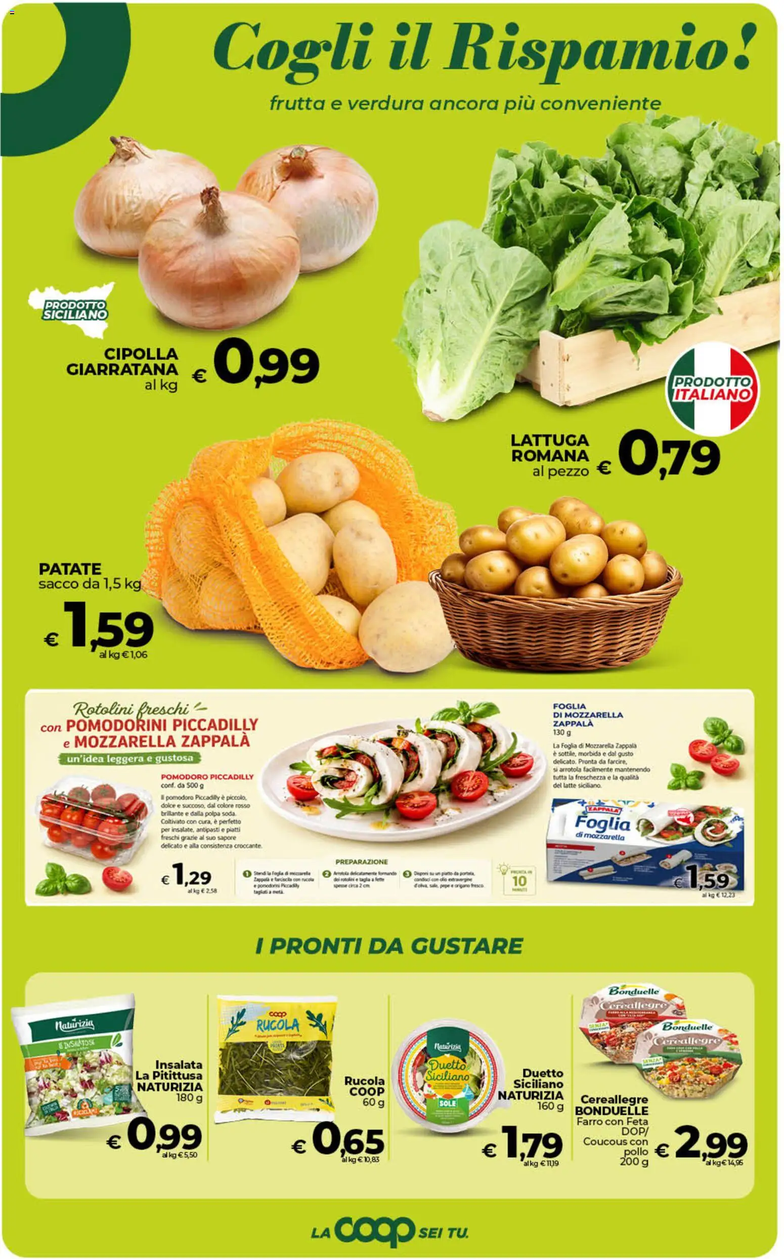Volantino Ipercoop del 11/08/2026 | Pagina: 32 | Prodotti: Rucola, Mozzarella, Latte, Feta