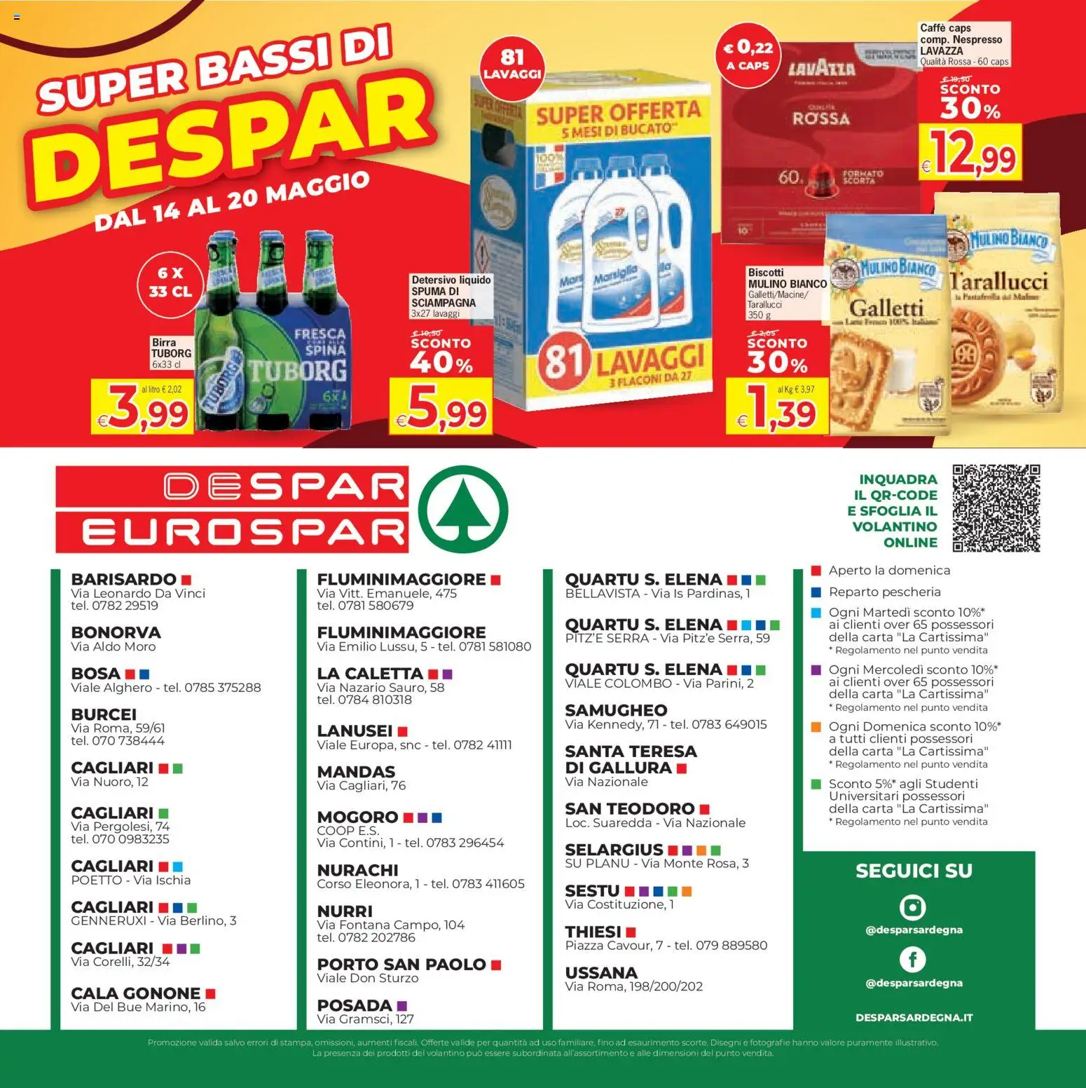 Volantino Despar del 07.05.2026 | Pagina: 12 | Prodotti: Caffè, Birra, Biscotti, Lavazza