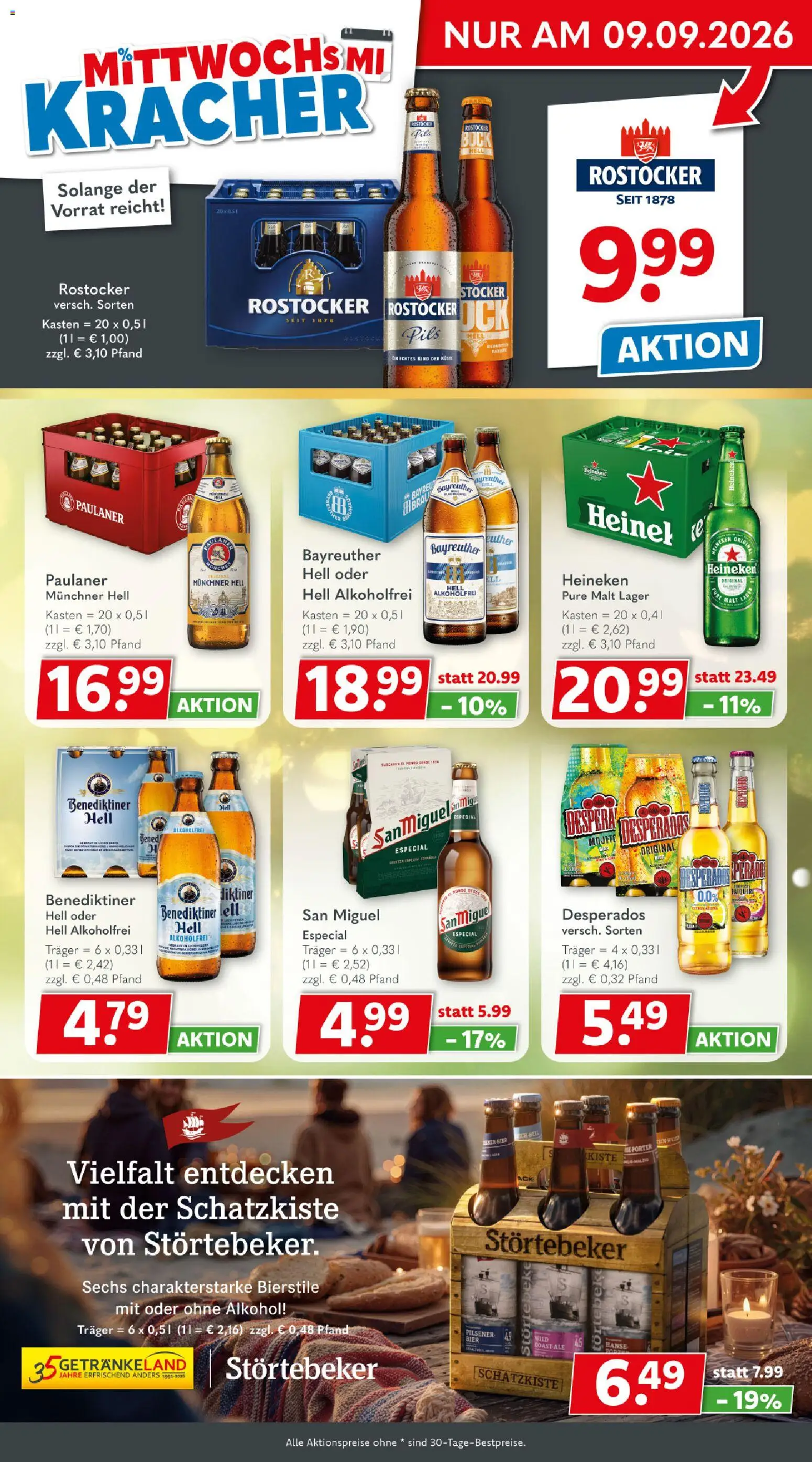 Getränkeland Prospekt – gültig ab 31.08.2026 | Seite: 3 | Produkte: Pils, Heineken, Desperados, Paulaner