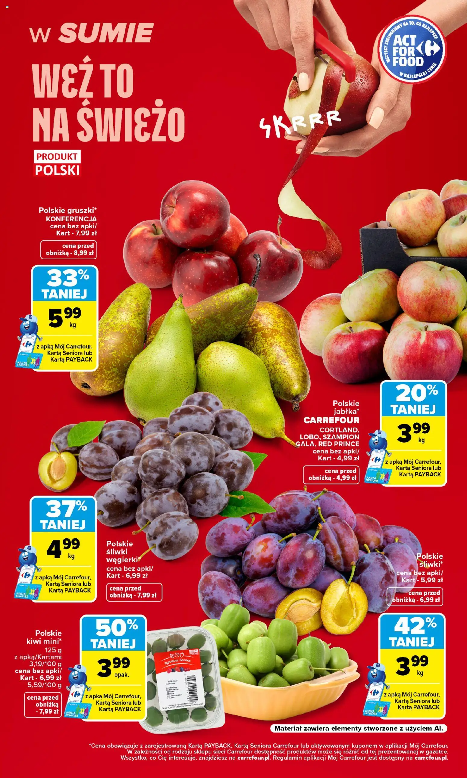 Carrefour gazetka - Weź to na świeżo od 14.09.2026 | Strona: 6 | Produkty: Karta, Śliwki, Kiwi