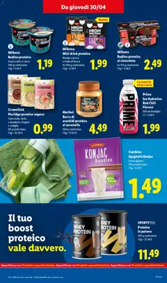Anteprima del volantino Maribel Burro di arachidi proteico al caramello, 350 g confezione valido a partire dal 30.04.2026 | Pagina: 21