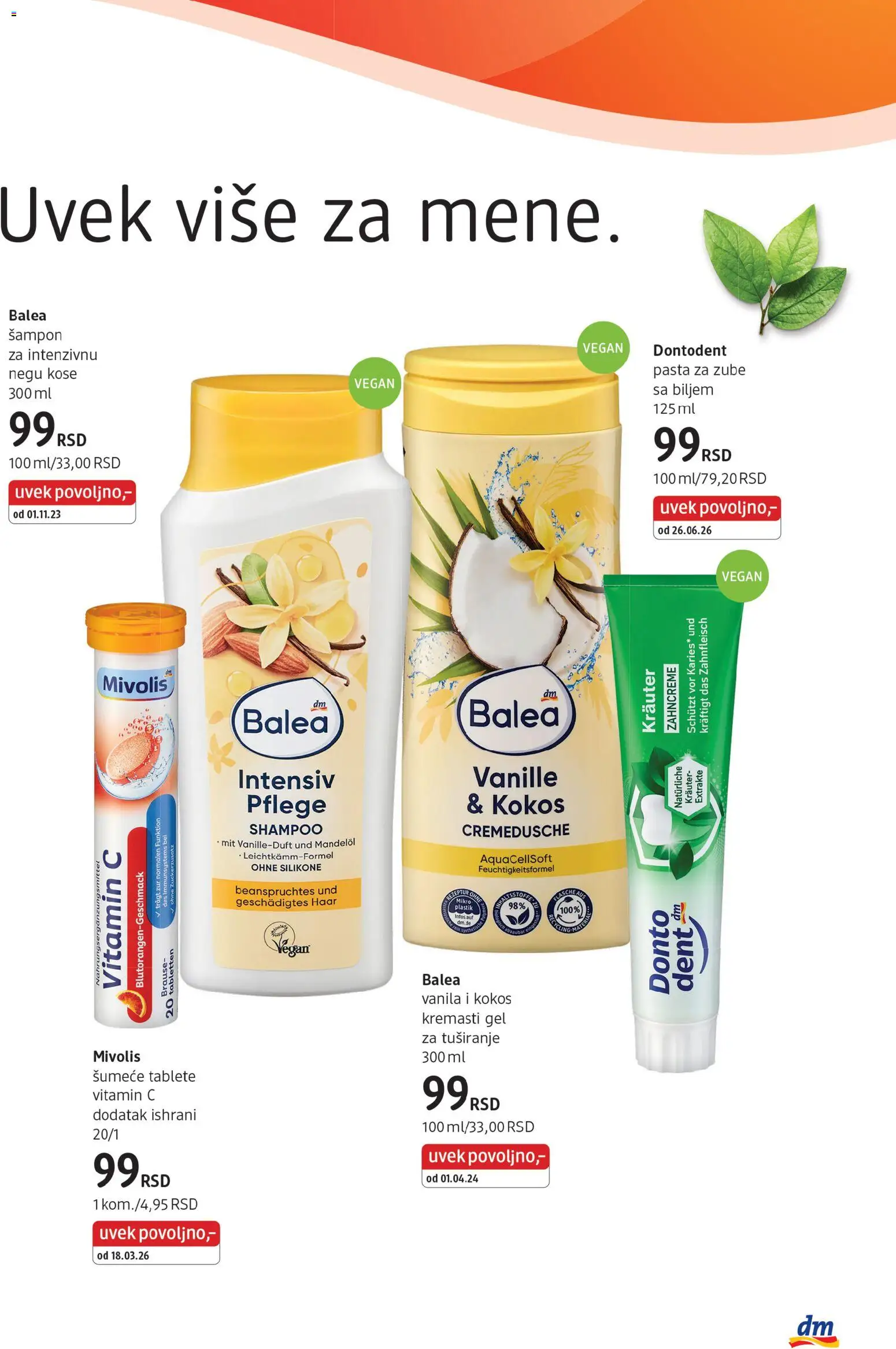 DM Drogerie katalog - važi od 01.09.2026 | Strana: 3 | Proizvode: Pasta, Kokos, Šumeće tablete, Šampon