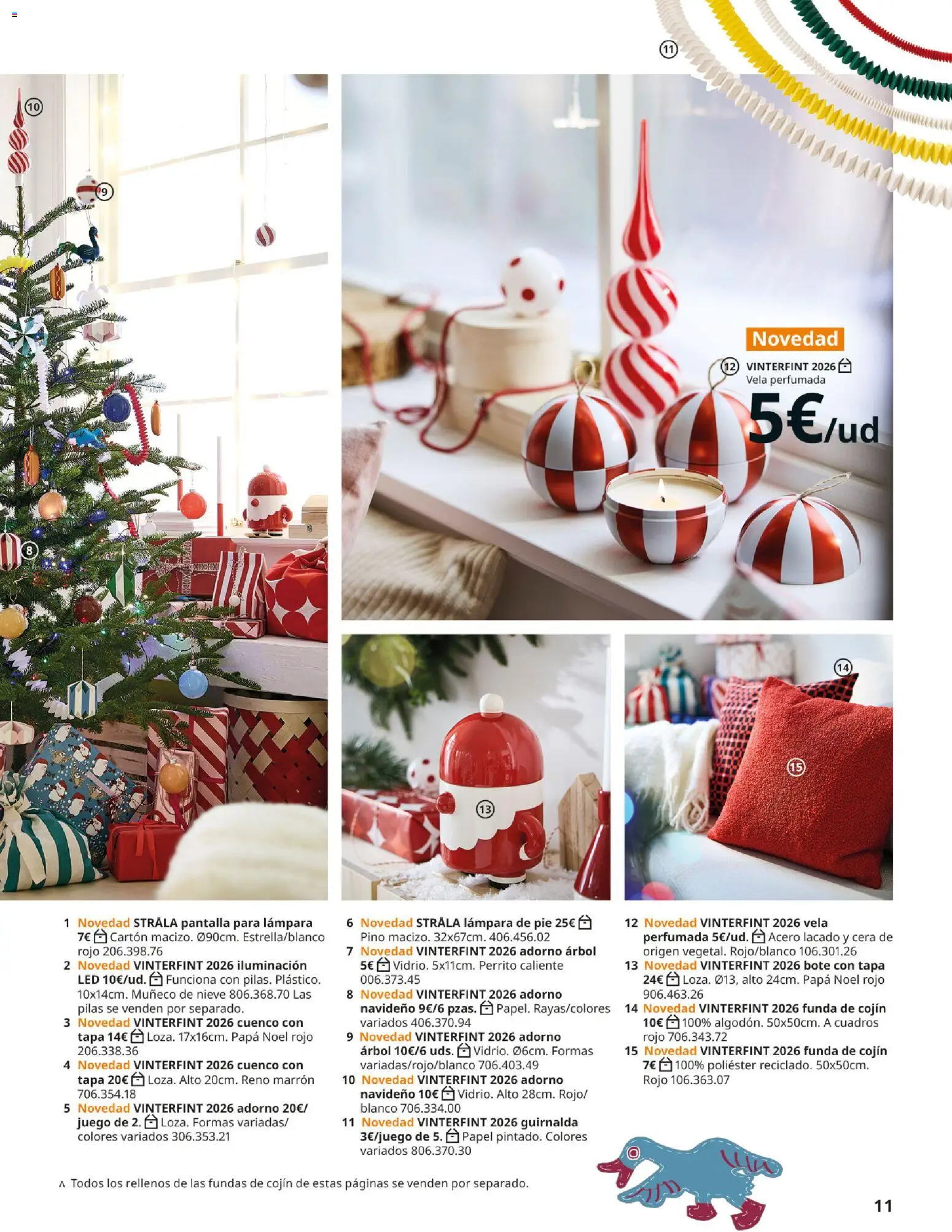 IKEA - Brochure de Navidad │ válido desde el 06/10/2026 | Página: 11 | Productos: Vela, Funda de cojín, Lámpara de pie, Lámpara