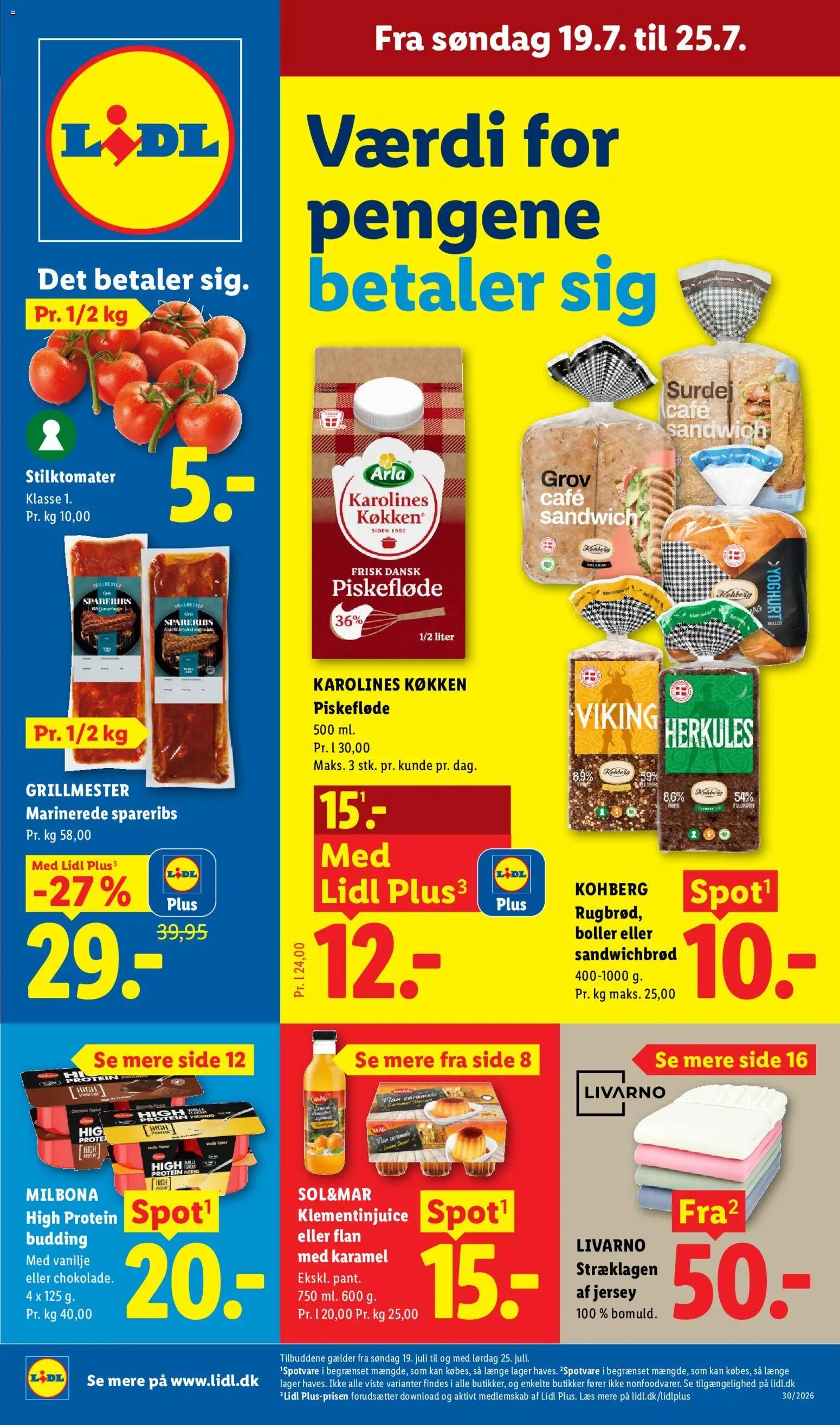 Lidl tilbudsavis – gyldig fra 19/07/2026 | Side: 12 | Produkter: Yoghurt, Salatost, Vanilje, Søm