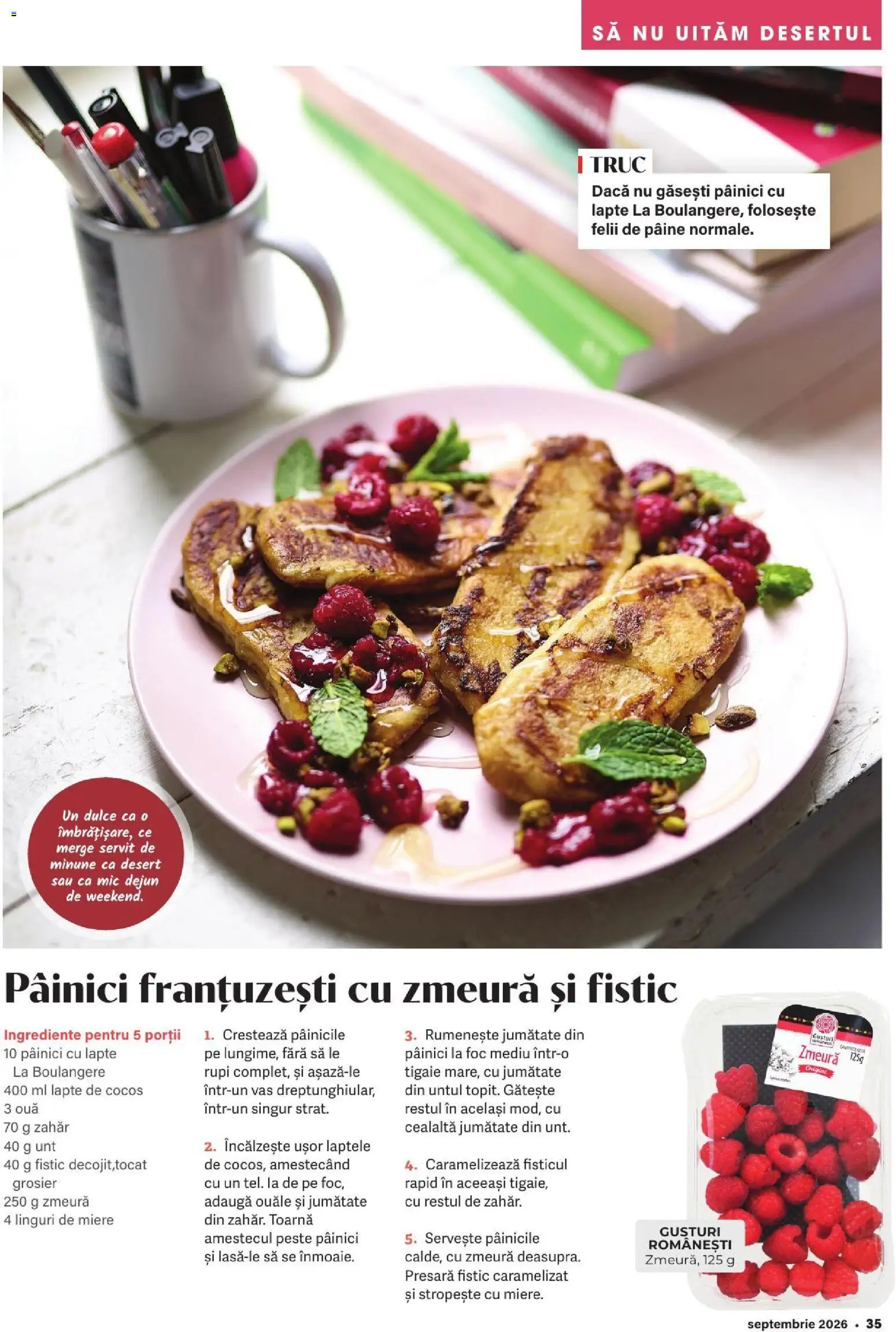 Noul catalog Mega Image – valabil de la 27.08.2026 | Pagină: 35 | Produse: Miere, Tigaie, Linguri, Desert