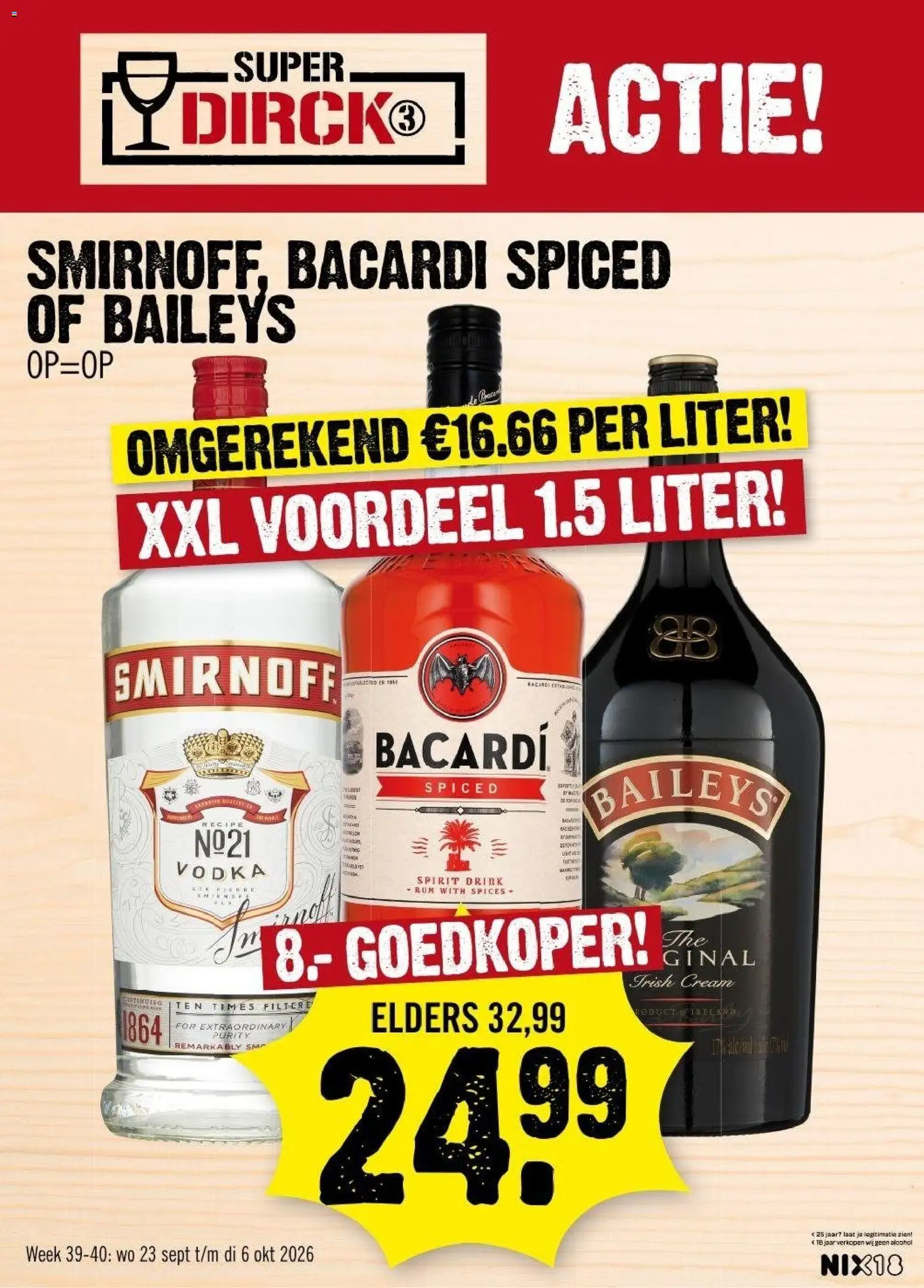 {H1} | Pagina: 1 | Producten: Vodka, Rum, Baileys, Alcohol