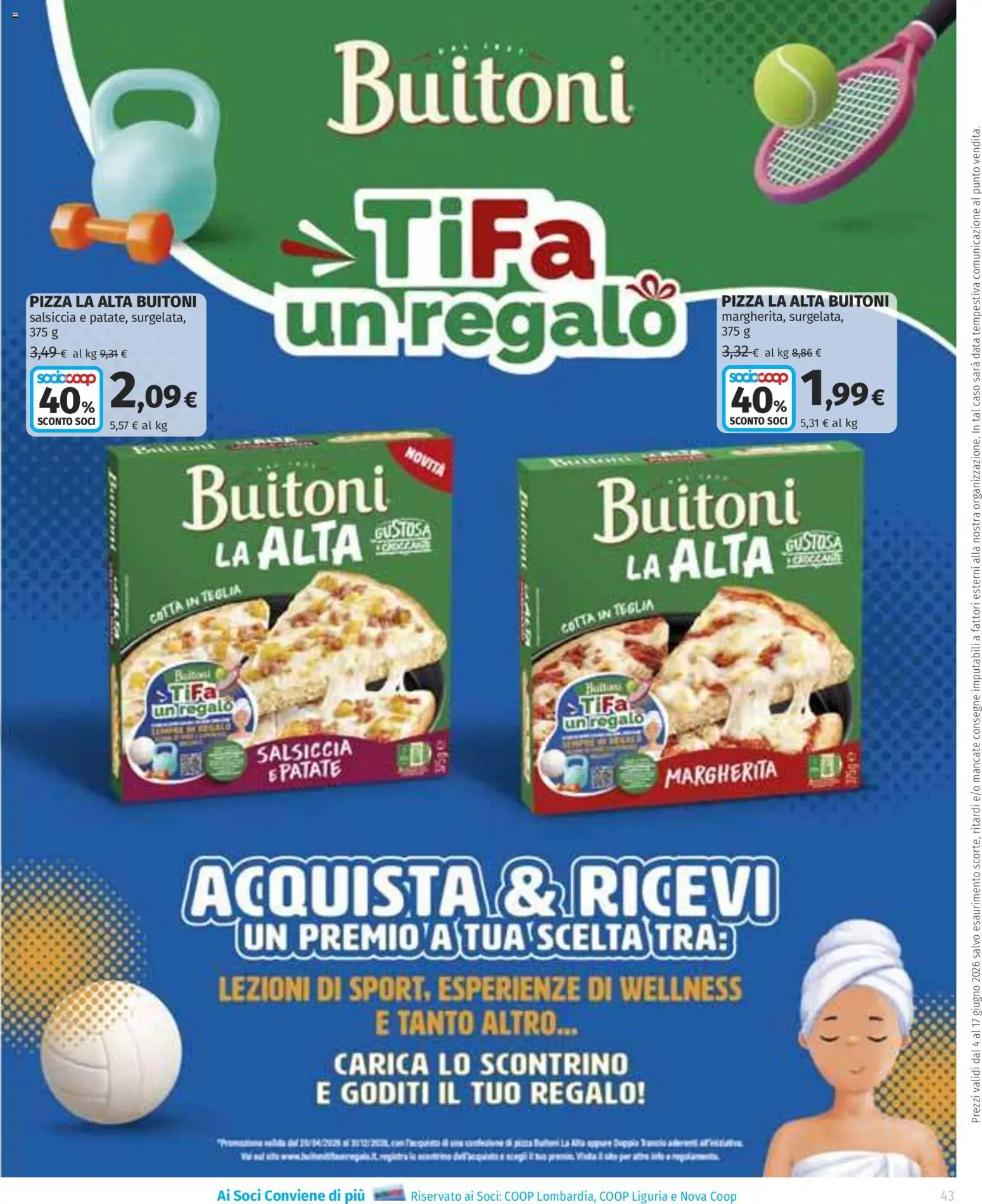 Volantino Ipercoop del 04.06.2026 | Pagina: 44 | Prodotti: Teglia, Pizza, Patate, Salsiccia