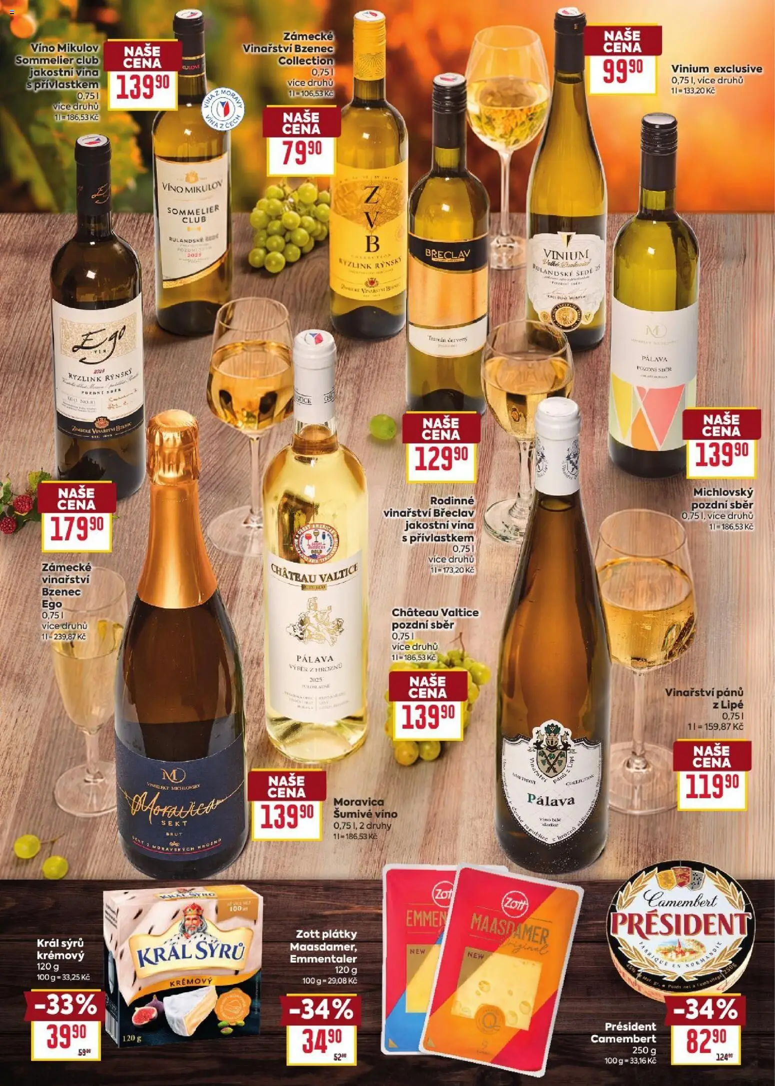 Billa leták - Podzimní nápoje od 09.09.2026 | Strana: 2 | Produkty: Šumivé víno, Maasdamer, Sekt, Camembert