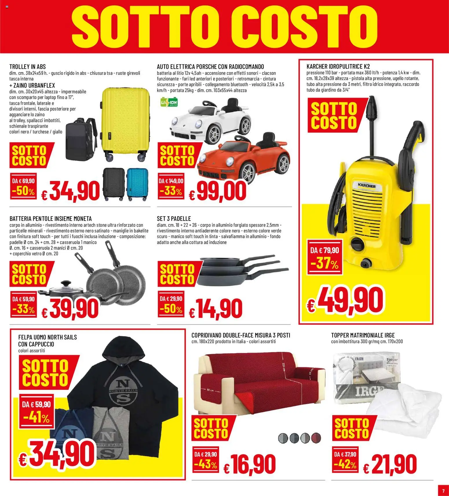 Volantino Famila del 14/09/2026 | Pagina: 7 | Prodotti: Copridivano, Cappuccio, Casseruola, Batteria