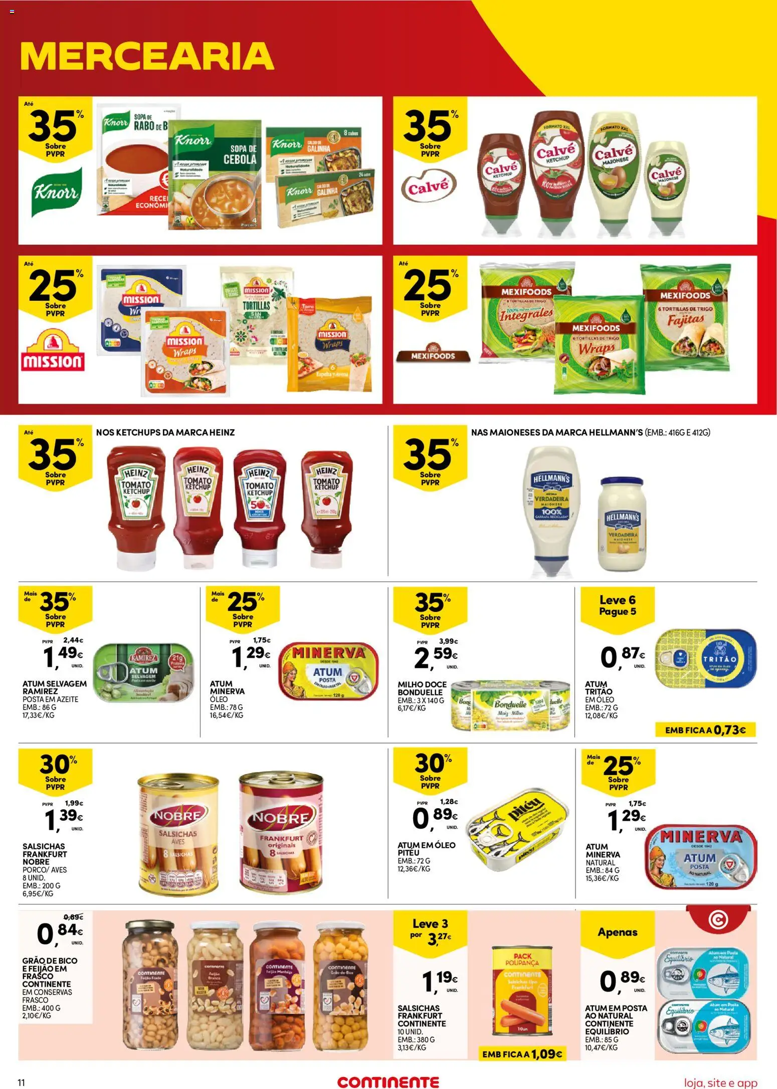 Continente Semanal Continente Bom Dia │ válido de 16.06.2026 | Página: 11 | Produtos: Knorr, Cebola, Sopa, Óleo