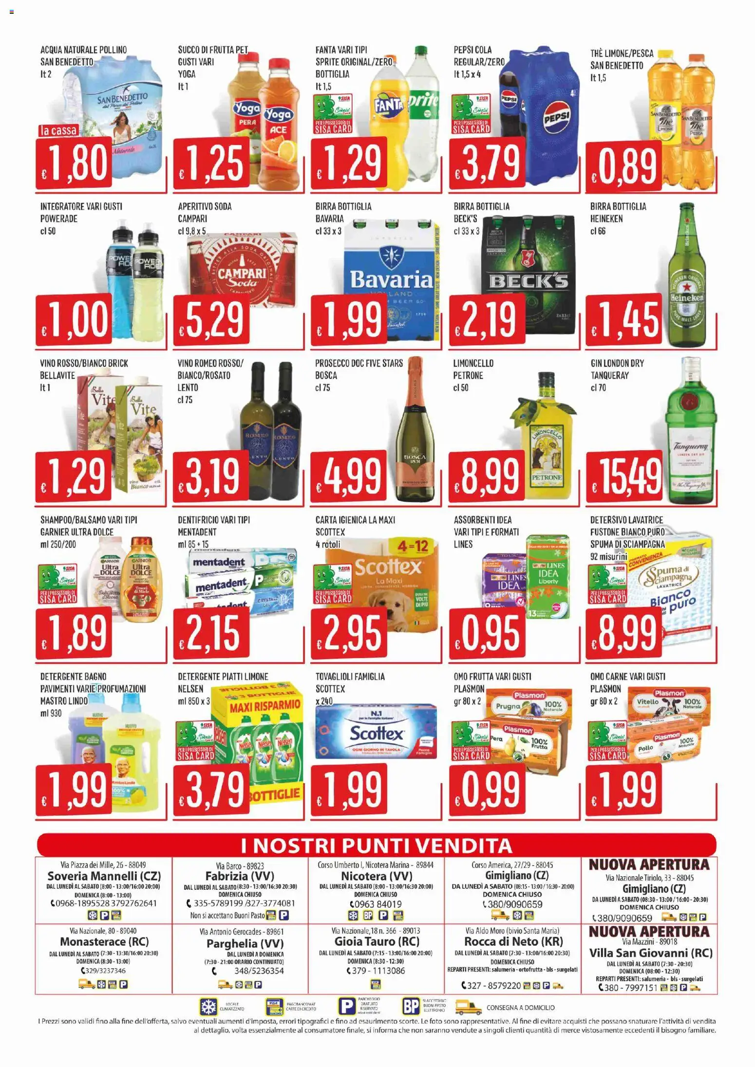 Volantino SISA del 25/06/2026 | Pagina: 4 | Prodotti: Gin, Limoncello, Pepsi, Bottiglia