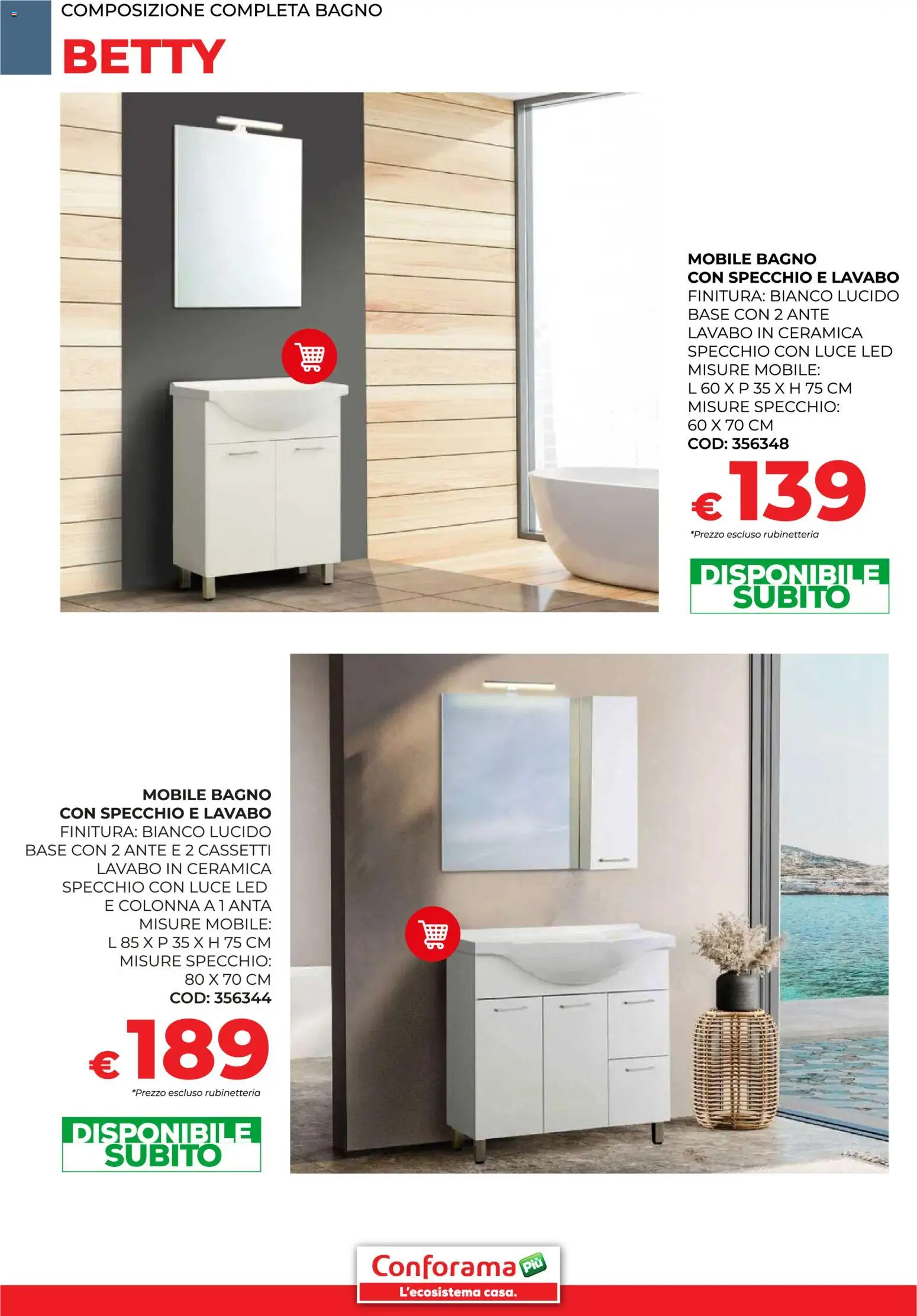 Volantino Conforama del 30/01/2026 | Pagina: 12 | Prodotti: Mobile, Bagno, Specchio