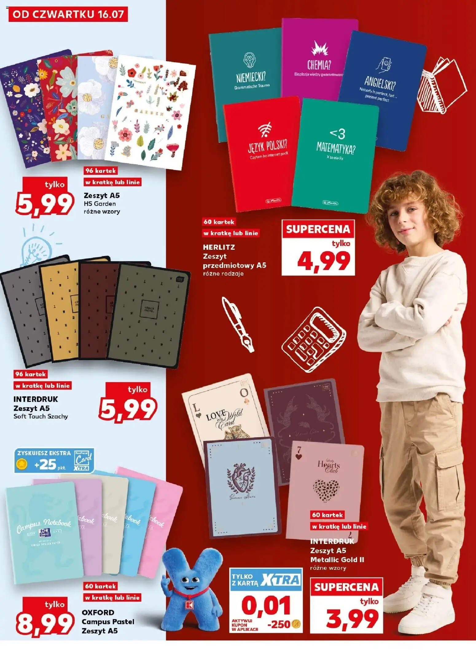Kaufland gazetka - Katalog artykułów szkolnych od 16.07.2026 | Strona: 4 | Produkty: Karta, Notebook, Zeszyt