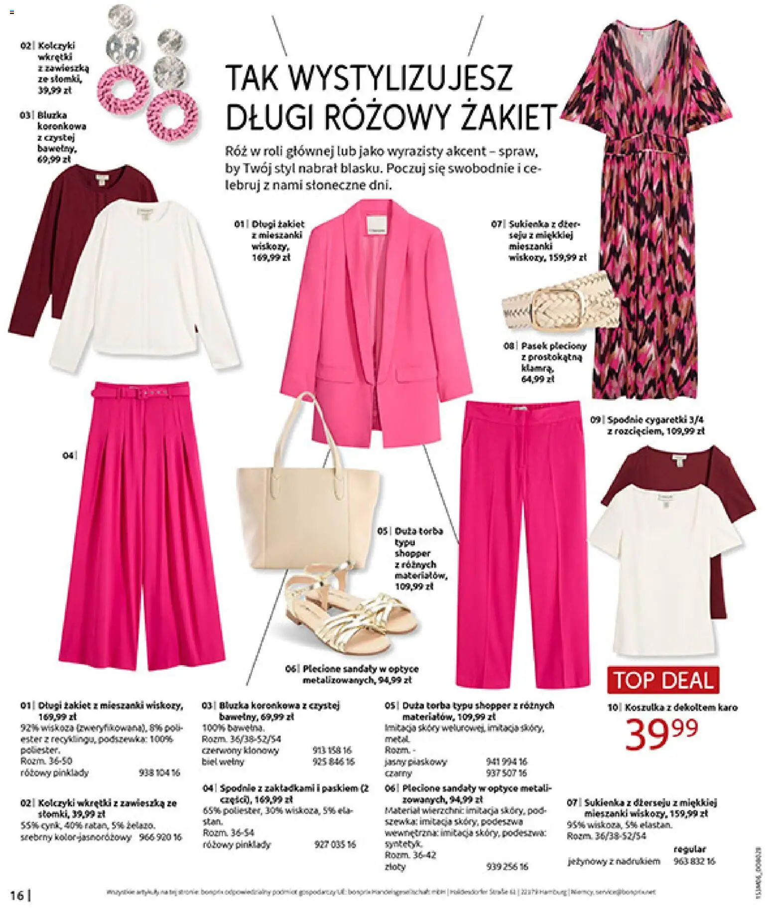 BonPrix Katalog od 15.06.2026 | Strona: 18 | Produkty: Bluzka, Top, Spodnie, Torba