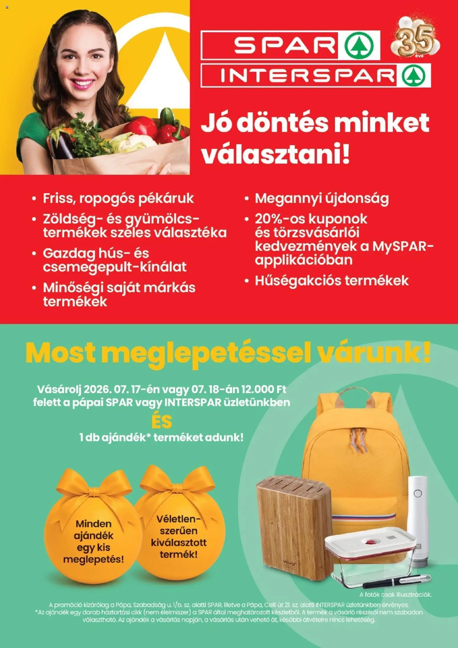 Spar Pápa szórólap catalogue cover