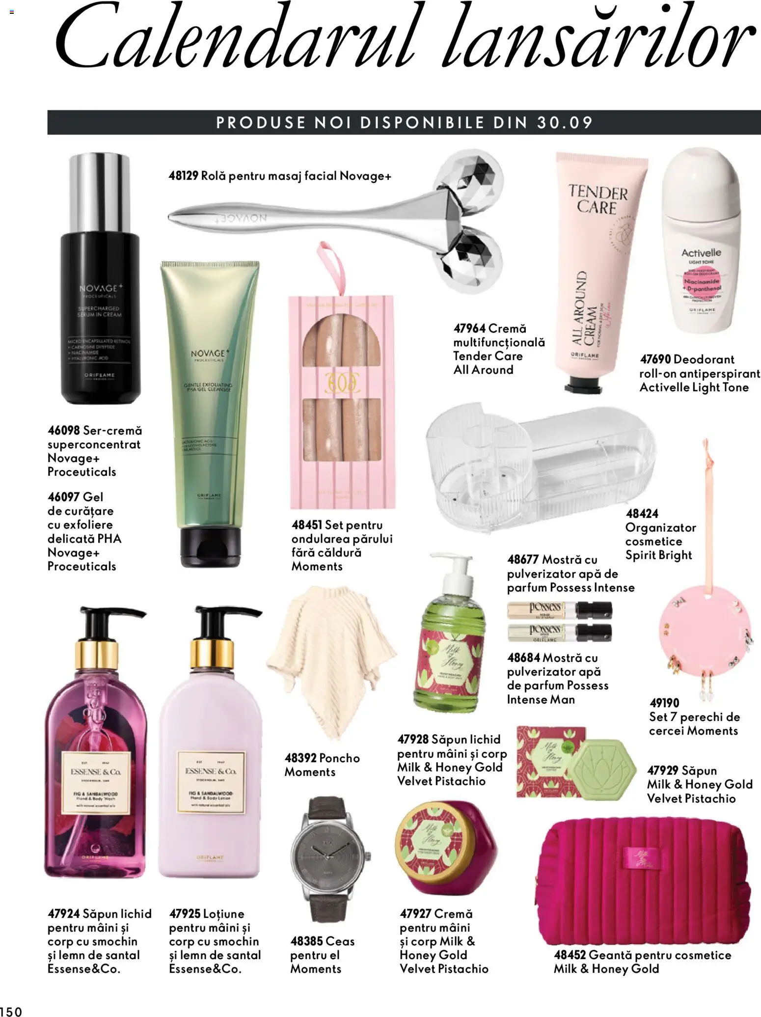 Noul catalog Oriflame – valabil de la 30.09.2026 | Pagină: 150 | Produse: Ceas, Parfum, Intense, Săpun lichid
