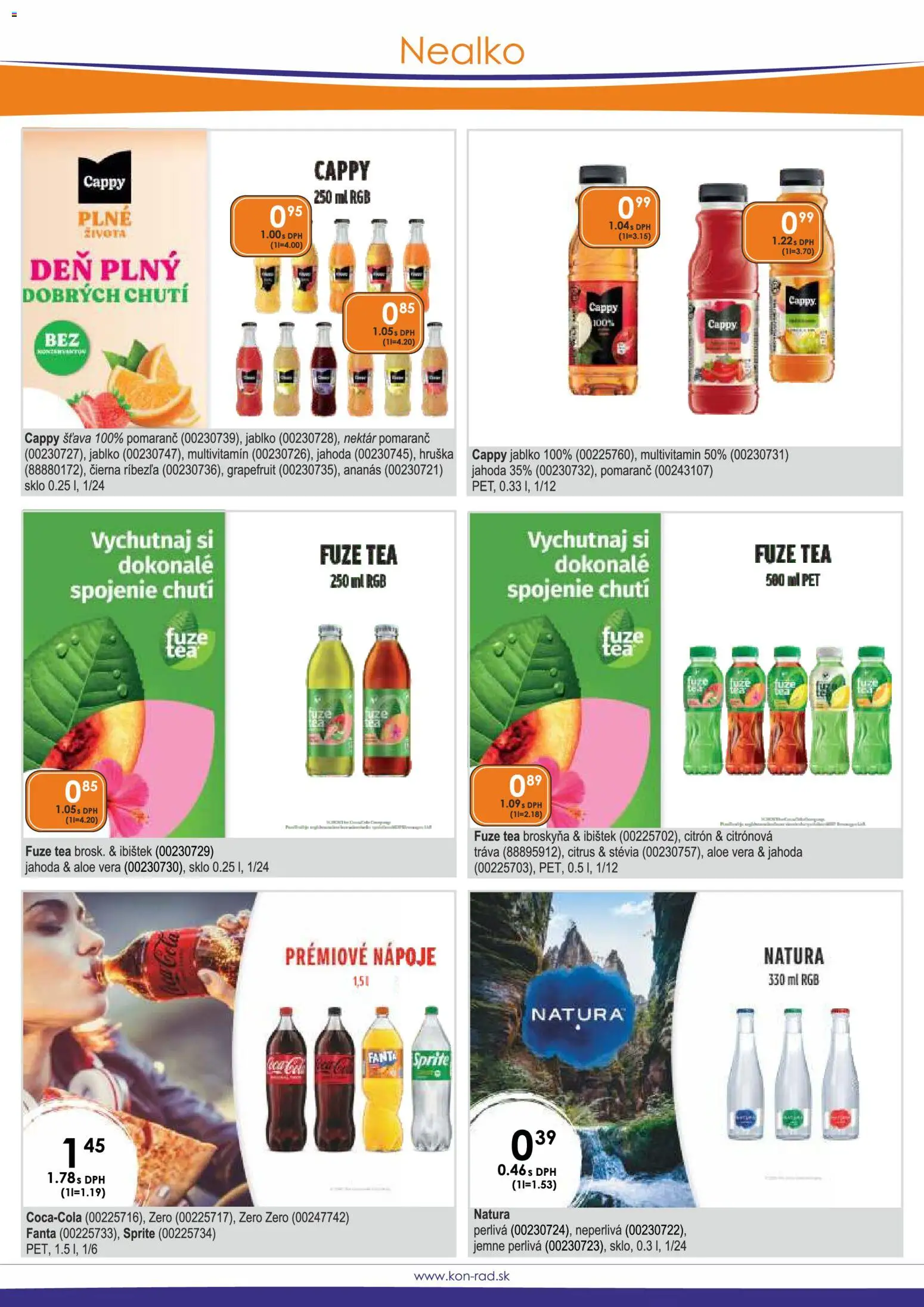 Nové KON - RAD akcie – leták je platný od 01.09.2026 | Strana: 28 | Produkty: Multivitamín, Sprite, Ananás, Grapefruit