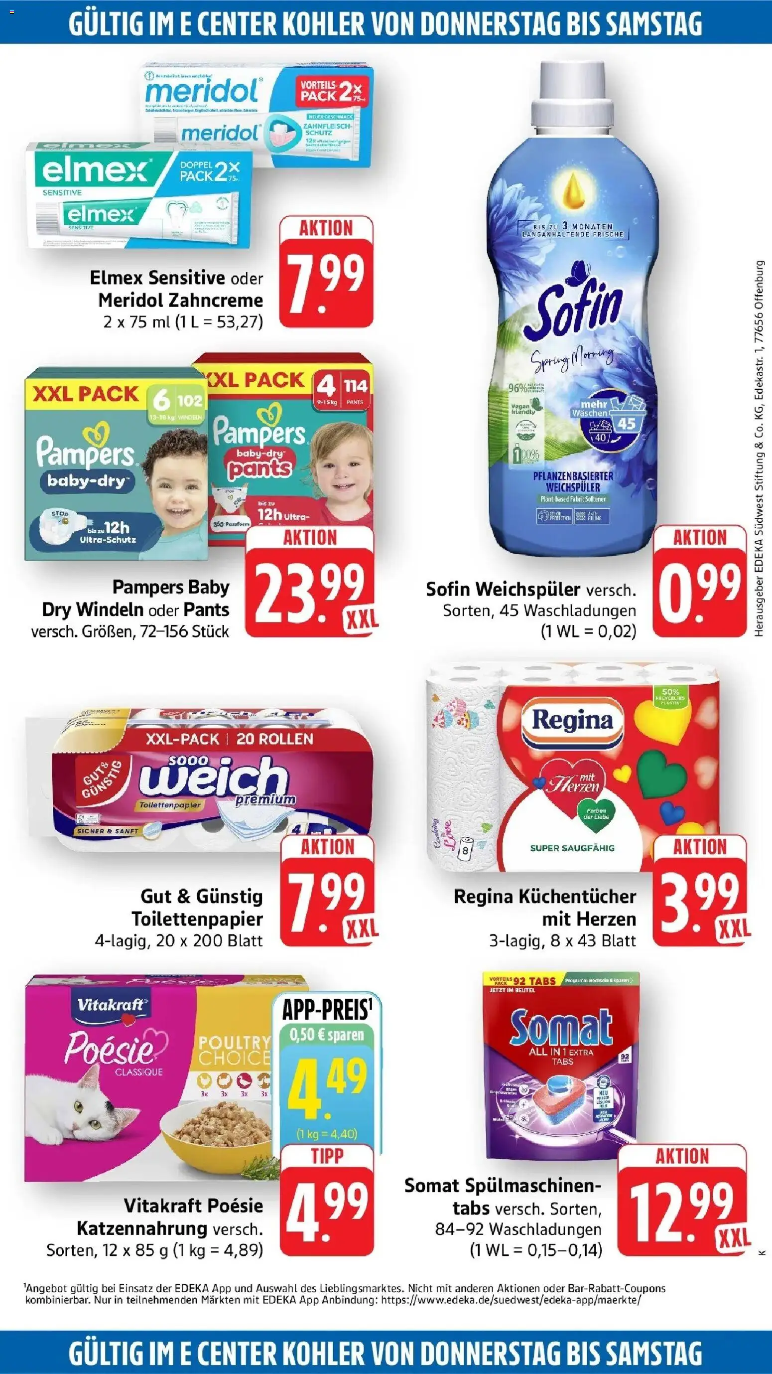Edeka Prospekt Kehl (ab 17.08.2026) » Angebote Online | Seite: 49 | Produkte: Pampers, Weichspüler, Toilettenpapier
