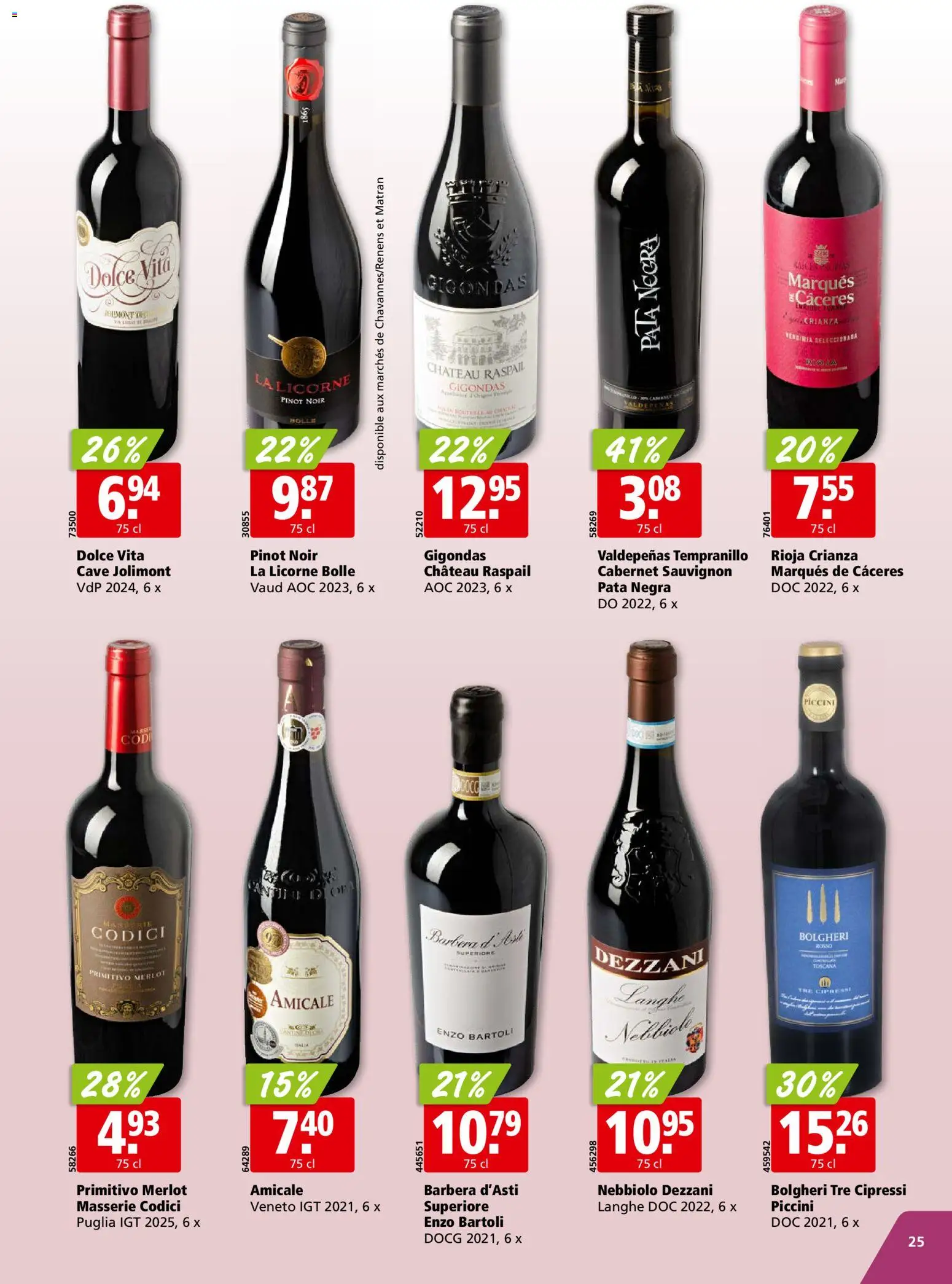 Aligro aktionen Chavannes, Matran, Genève, Sion – gültig ab 13.07.2026 | Seite: 25 | Produkte: Merlot