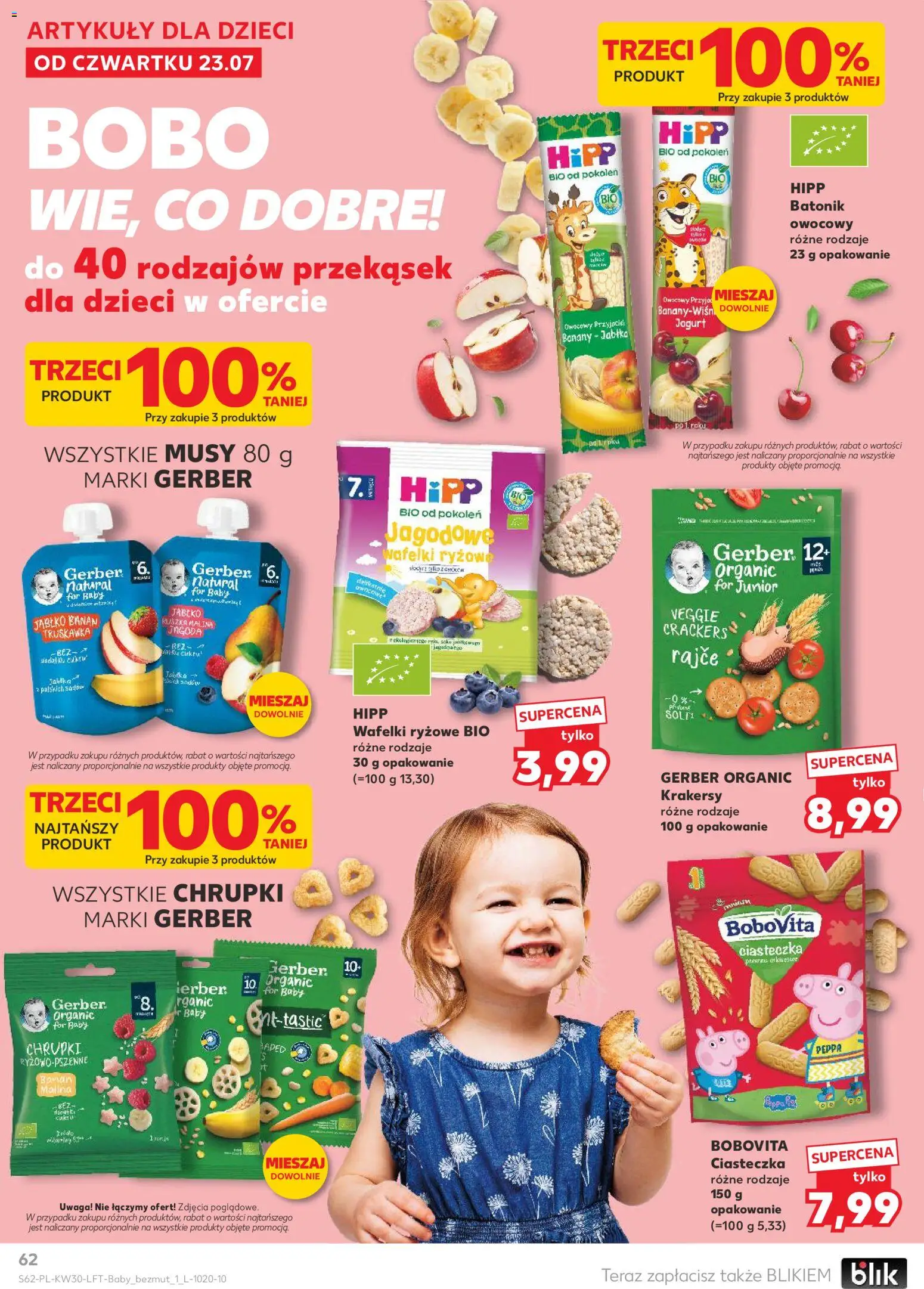 Kaufland Polsko leták od 23.07.2026 | Strana: 62 | Produkty: Jogurt, Banány, Banán, Hipp