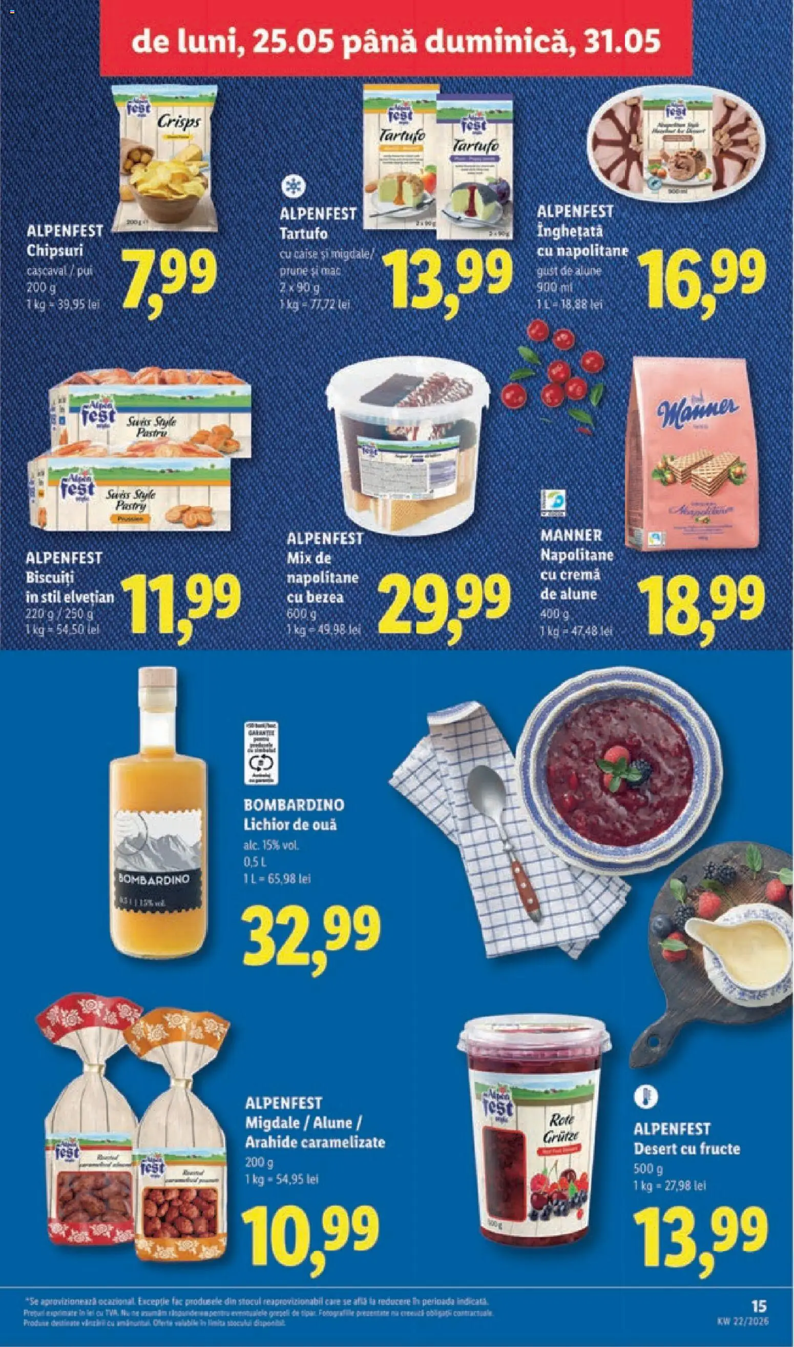 Noul catalog Lidl – valabil de la 25.05.2026 | Pagină: 15 | Produse: Hacıyatmaz Kedi Oyuncağı, Alune, Ouă, Prune