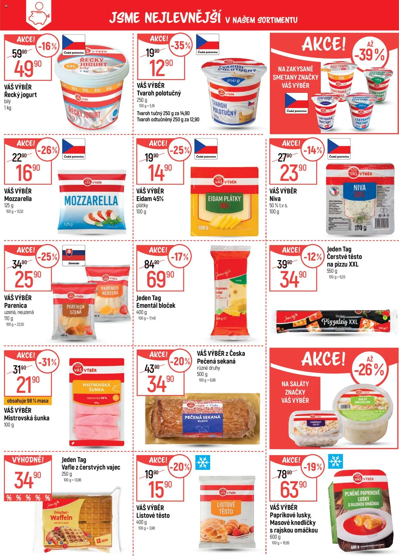 Globus leták od 02.09.2026 | Strana: 3 | Produkty: Sekaná, Tvaroh odtučněný, Mozzarella, Niva