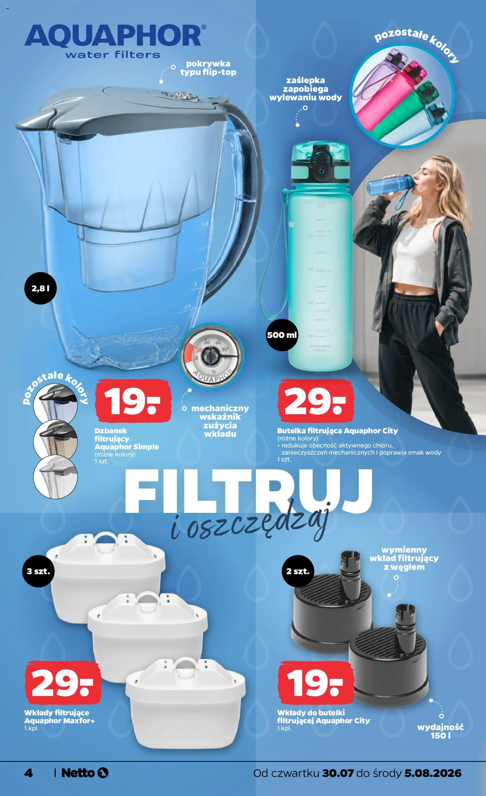 Netto gazetka od czwartku NonFood od 30.07.2026 | Strona: 4 | Produkty: Dzbanek, Dzbanek filtrujący