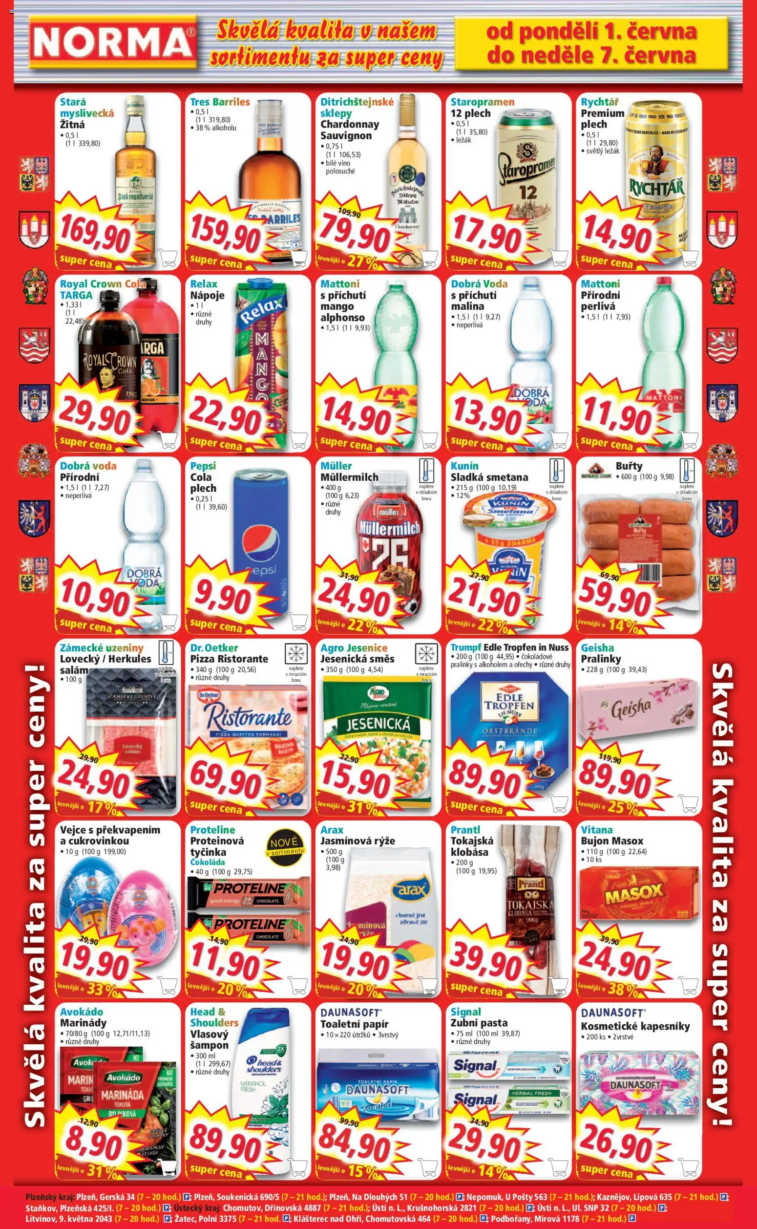 Norma leták od 01.06.2026 | Strana: 6 | Produkty: Pizza Quattro Formaggi, Rýže, Geisha, Cola