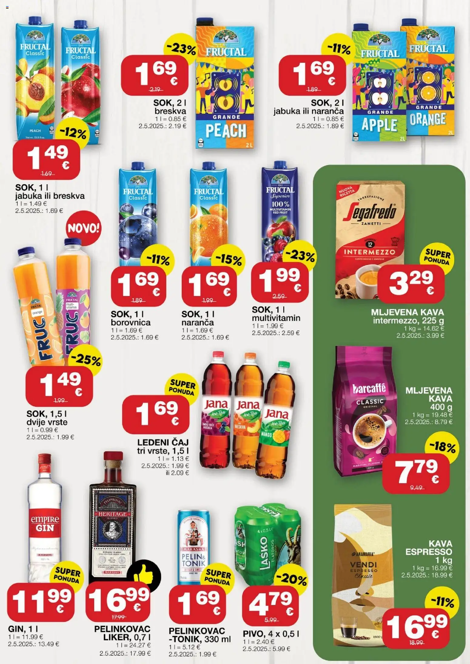 Stanić Diskont katalog | vrijedi od 16.04.2026 | Stranica: 11 | Proizvodi: Pelinkovac, Kava, Čaj, Laško