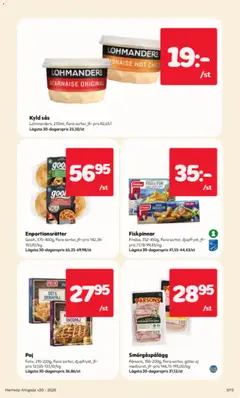 Smörgåspålägg, Pörsons, 150-200g, flera sorter, göller ej medvurst, jfr-pris 144,75-195,00/kg Lögsta 30-dagarspris 31,12/st - Förhandsvisning av reklamblad från butik Hemköp aktuell från 11.05.2026 | Sida: 7