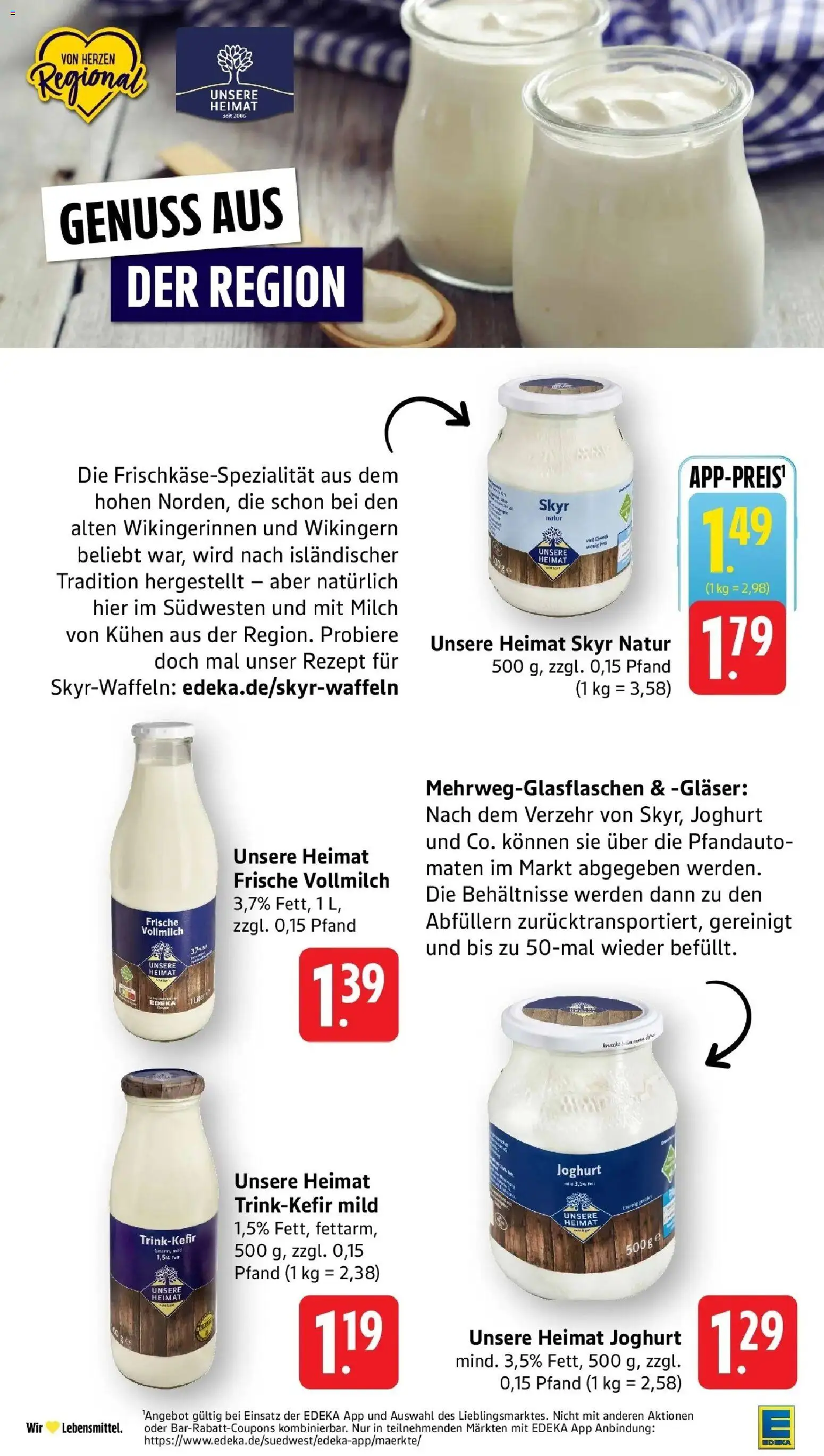 Edeka Prospekt Eppstein (ab 31.08.2026) » Angebote Online | Seite: 22 | Produkte: Milch, Joghurt, Skyr